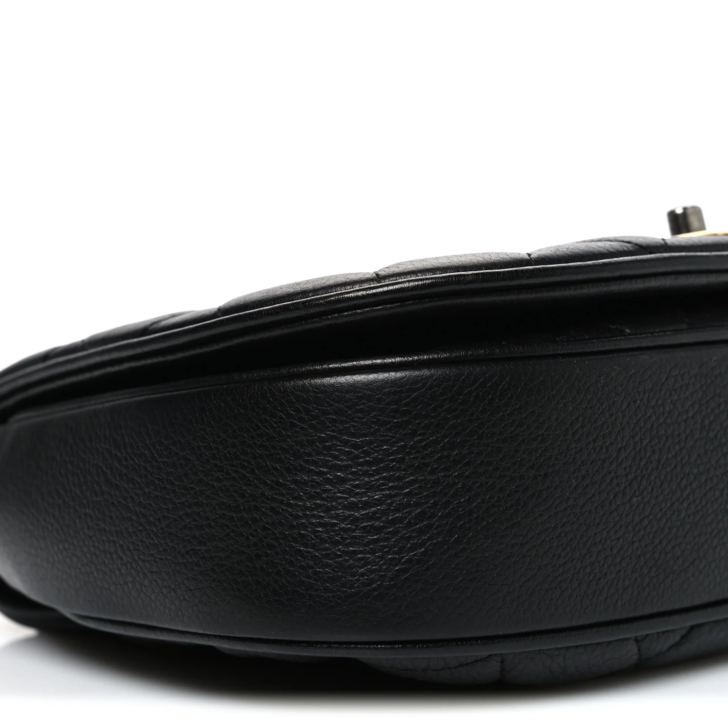 Calfskin Quilted Casual Pocket Messenger Flap Black