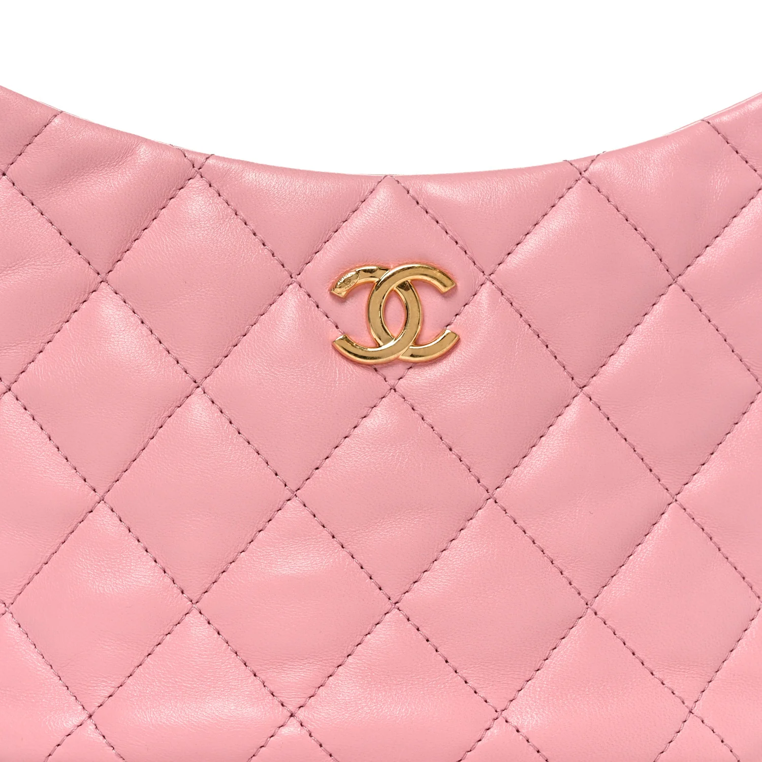 Lambskin Quilted CC Links Hobo Light Pink