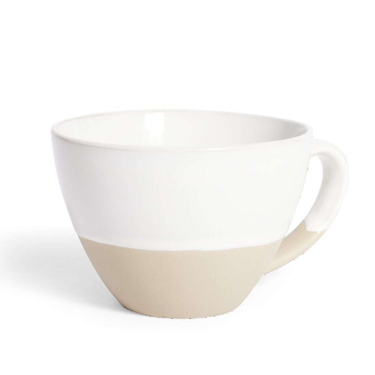 Mug Istanbul grès blanc et beige 350ml