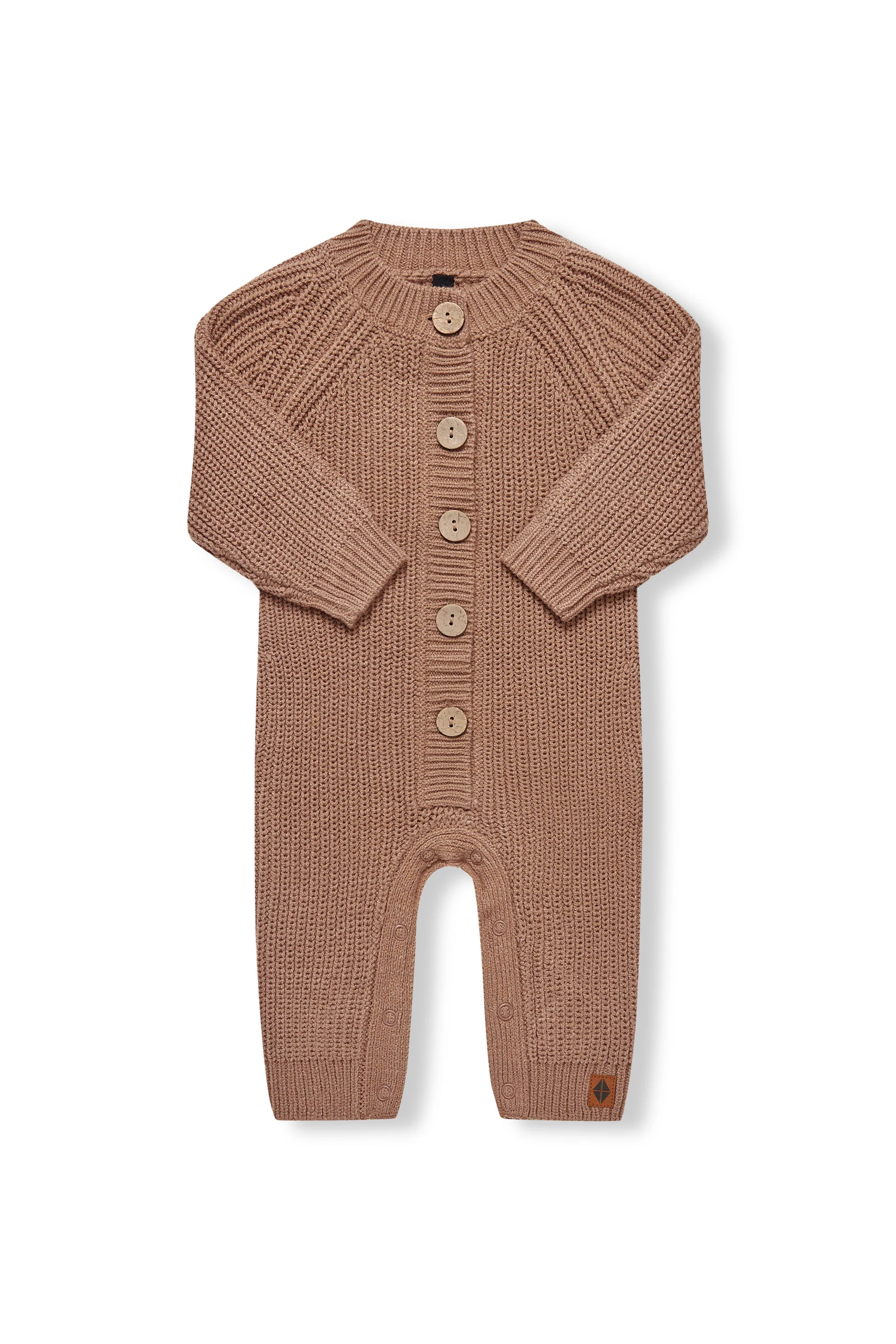 Chunky Knit Jumpsuit in Latte