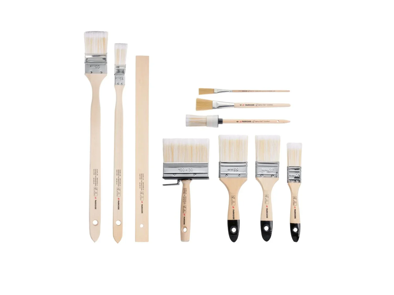 PARKSIDE Set de pinceaux, 10 pices