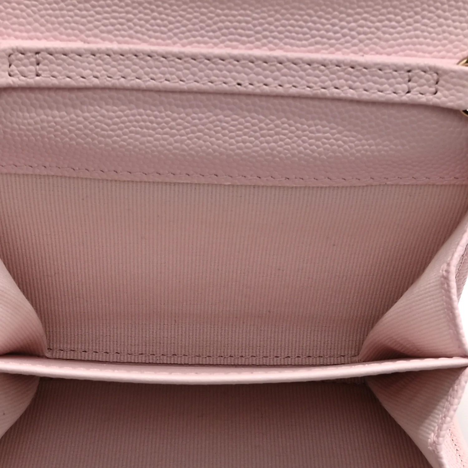 Caviar Quilted Flap Card Holder On Chain Pink