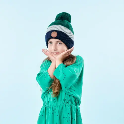 Bonnet Bella Luna Bleu Marine Polaire