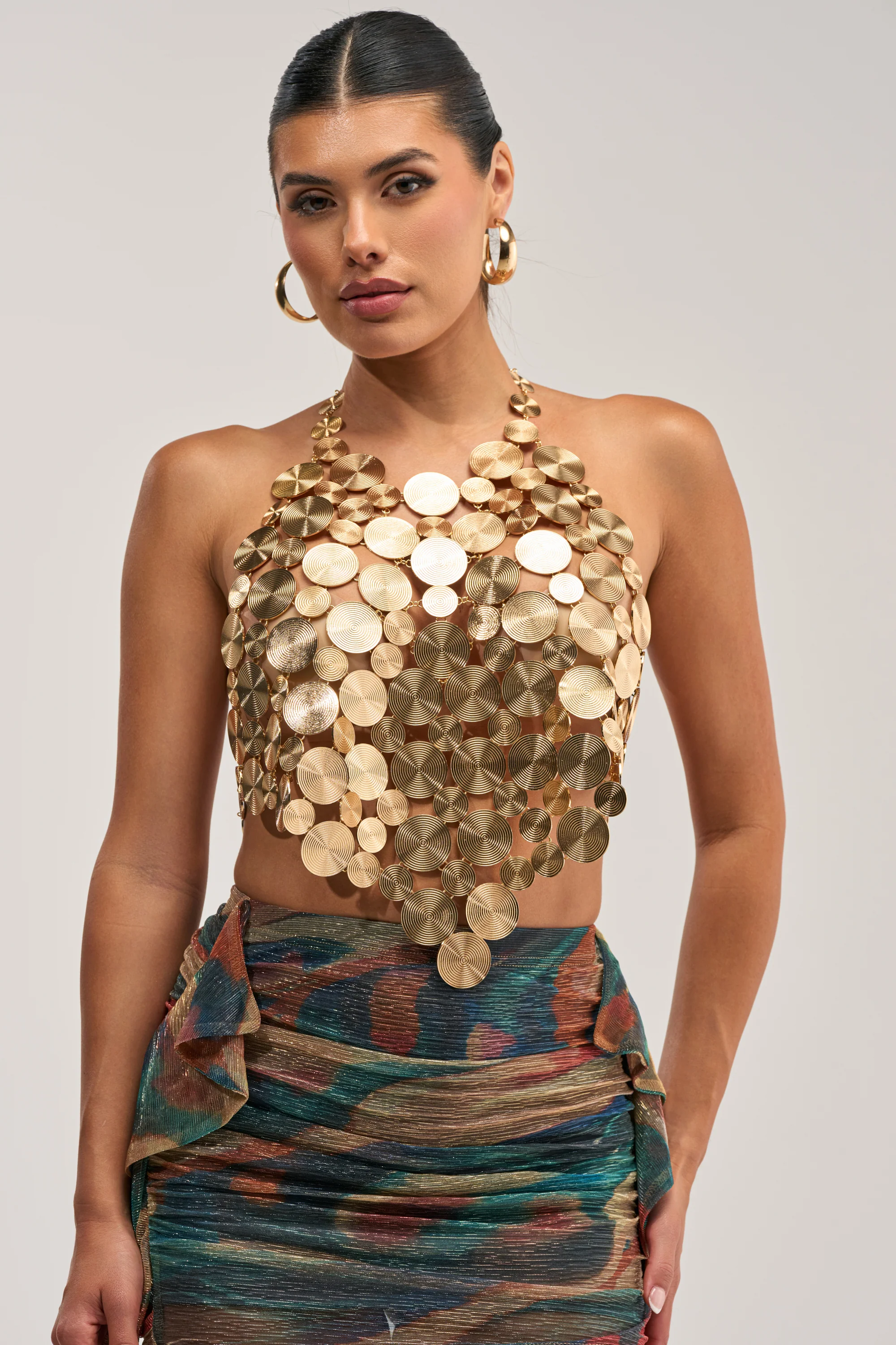 GOING IN CIRCLES METAL CHAIN TOP - Akira Store