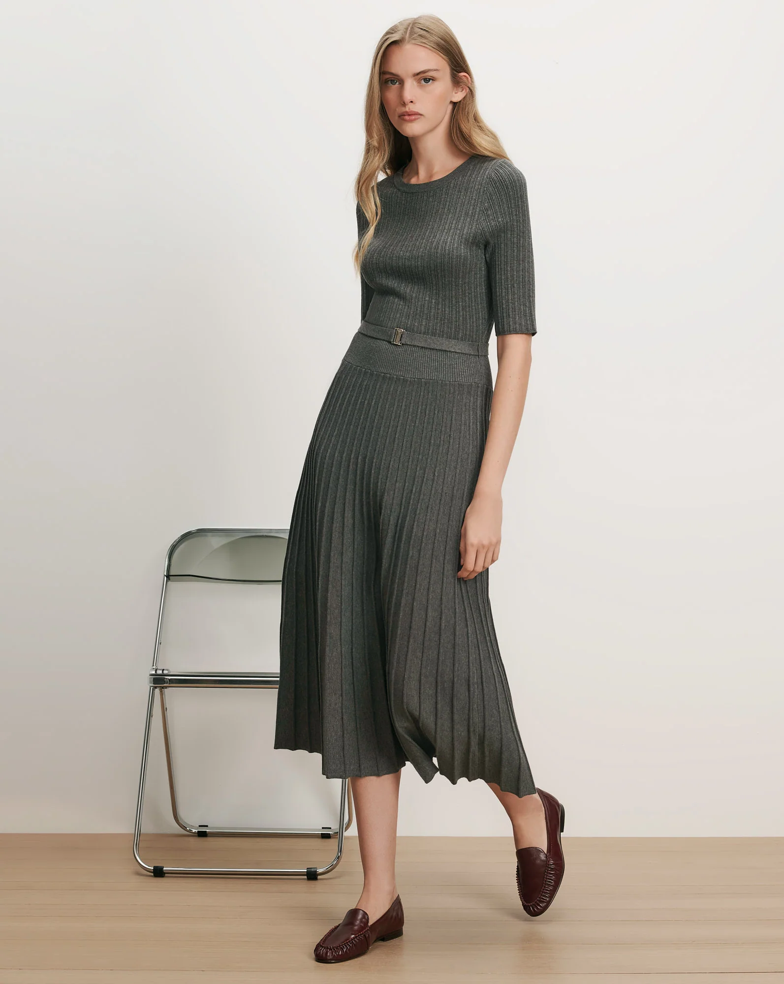 Elthea Belted Midi Dress