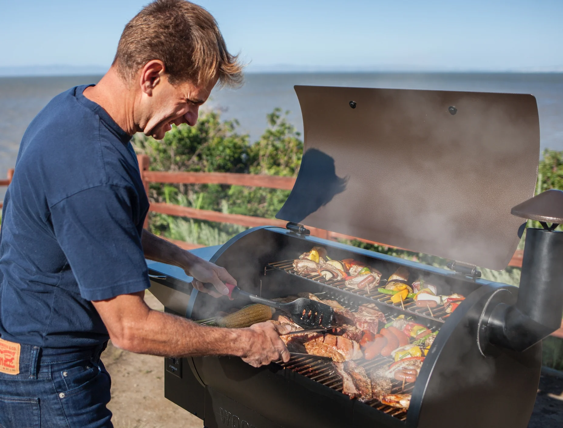 Grills ZPG-7002C3E 697 sq. in. Pellet Grill & Smoker Bronze