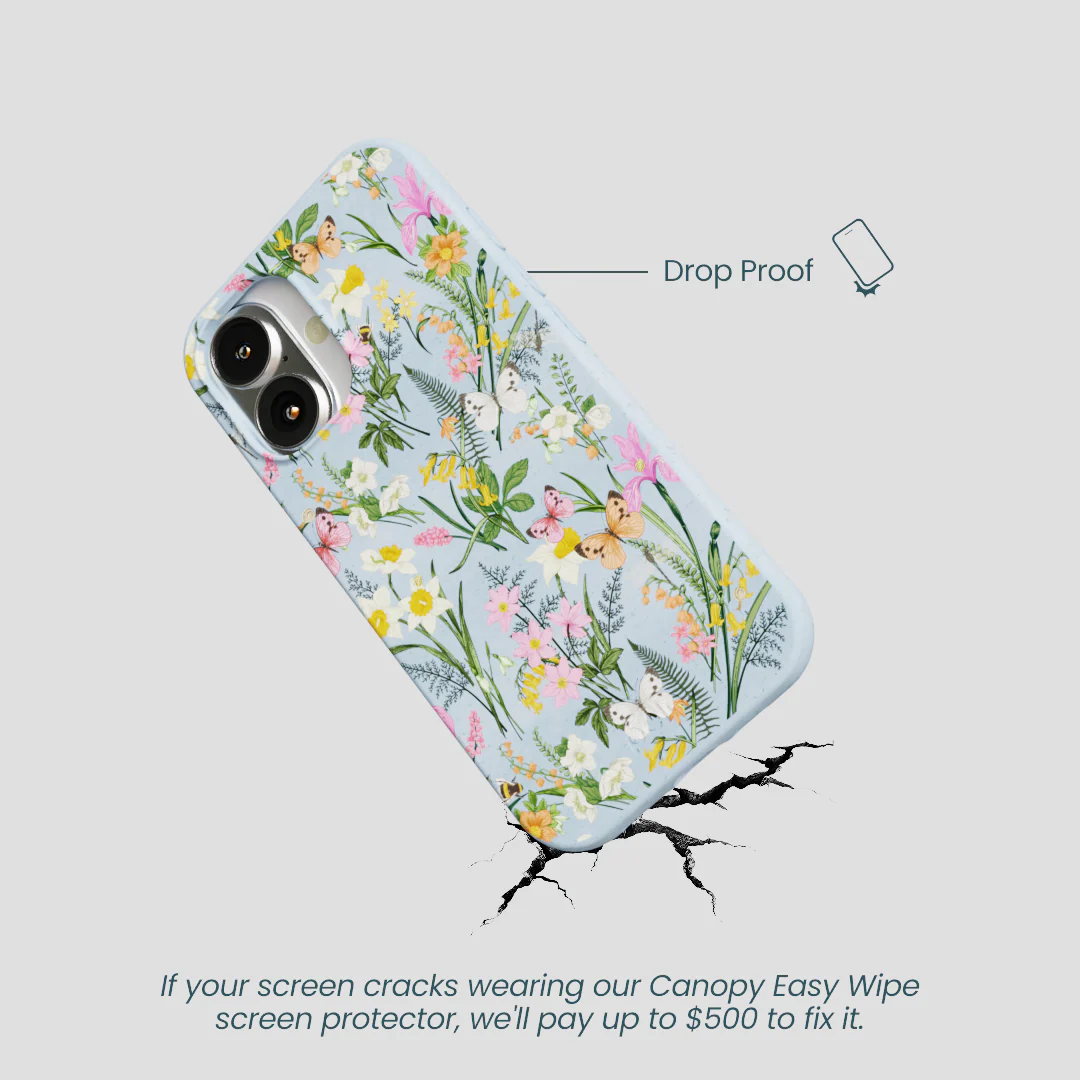 Powder Blue Fairy Wildflowers iPhone 16 Case