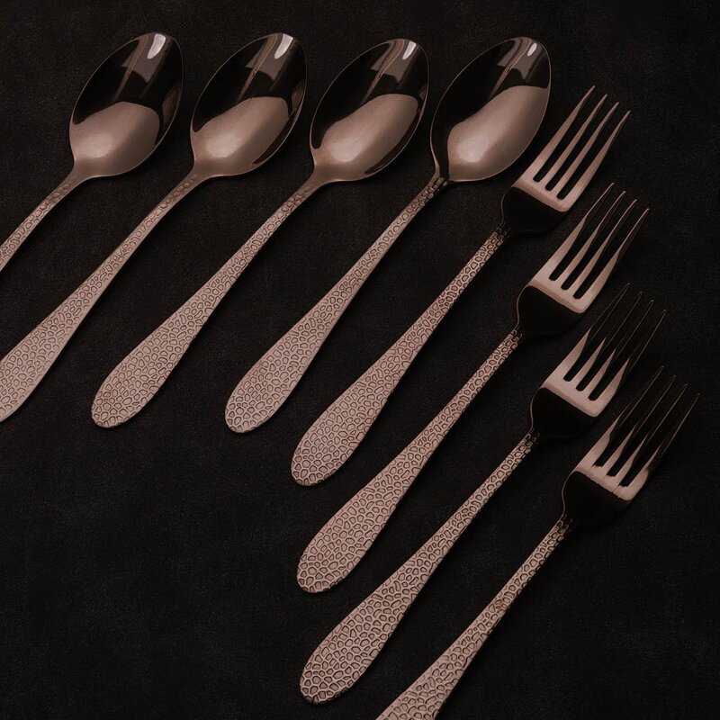 Frost fenix dessertbestikk 8 deler kobber