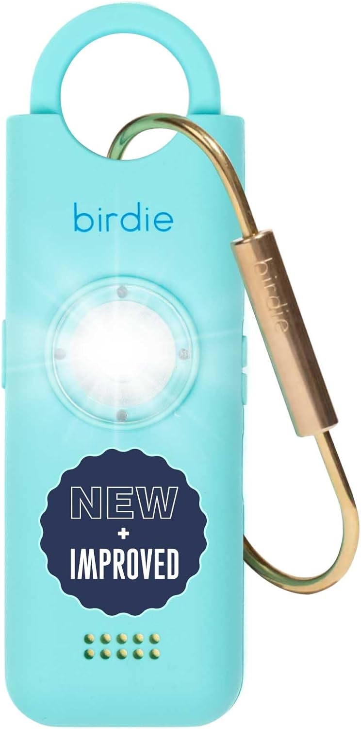 She’s Birdie 3.0 New Version – The Original Personal Safety Alarm for Women by Women–Loud Siren, Flash Light and Rechargeable Battery in a Variety of Colors (Charcoal Black)