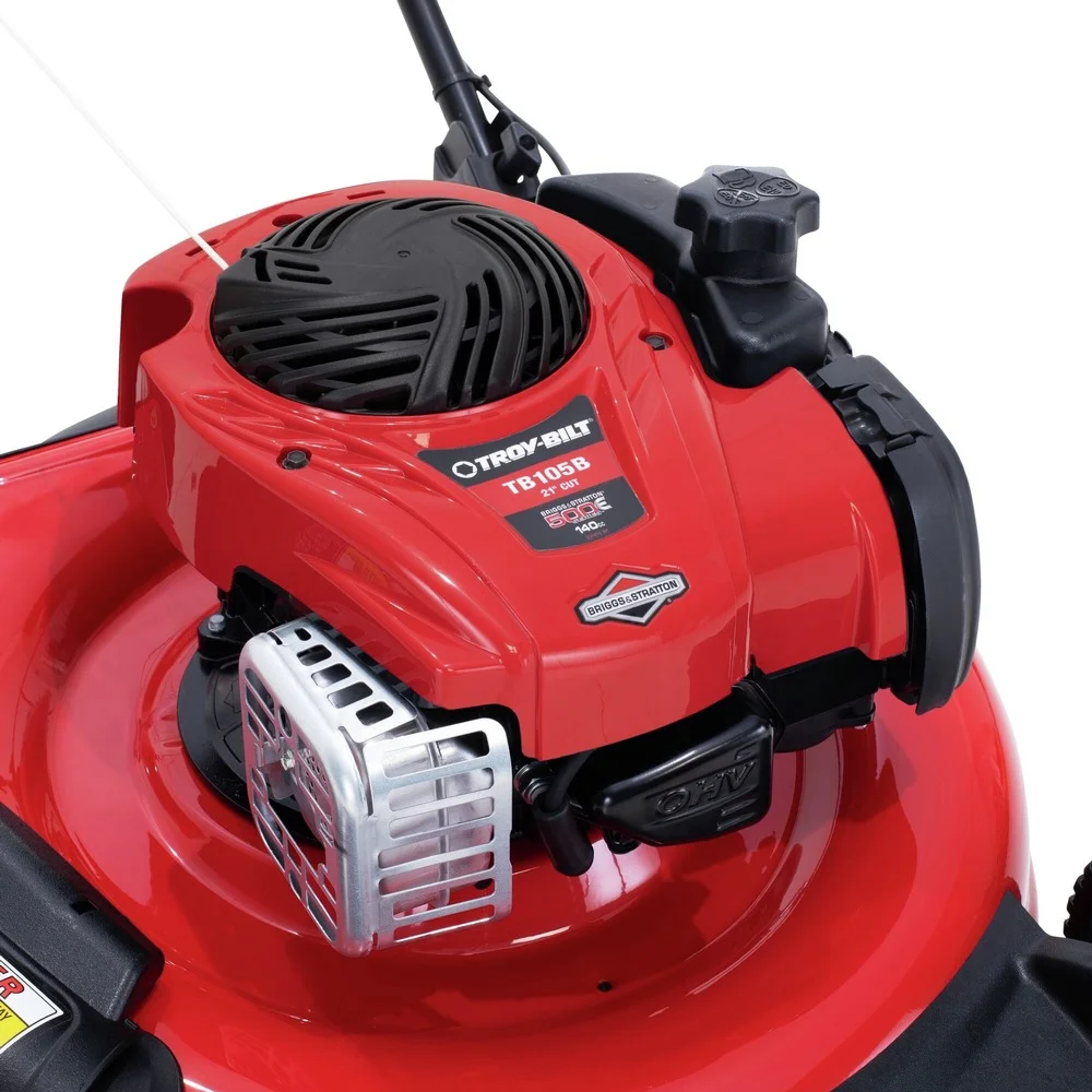 TROY BILT 21 140cc Gas Powered Push Walk - Behind Mower, Triaction Cutting System