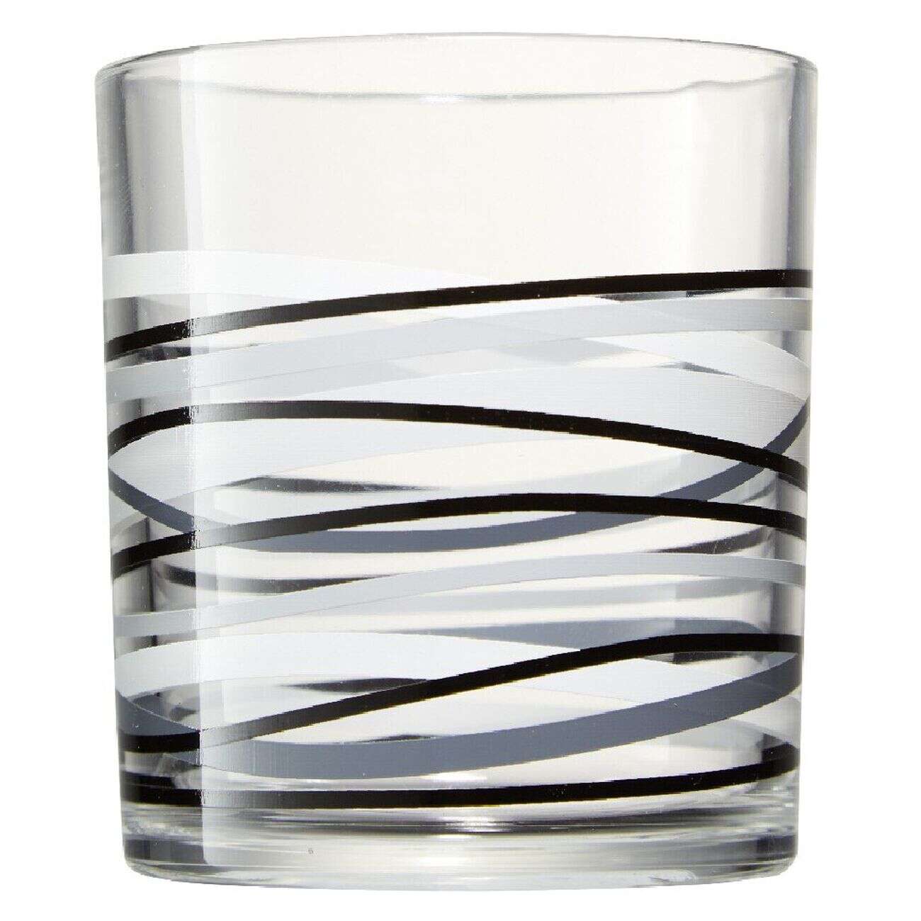 Verre bas motif rayure graphique 25 cl x 6