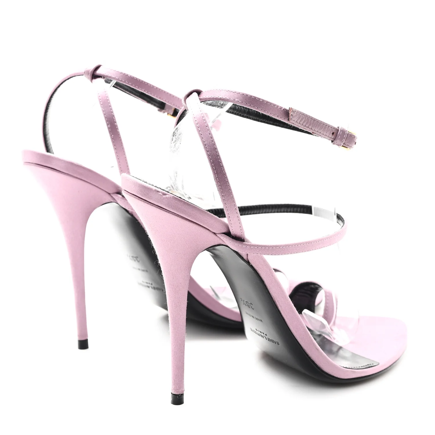 Crepe Satin Dive 110 Mule Sandals 38.5 Ancient Pink