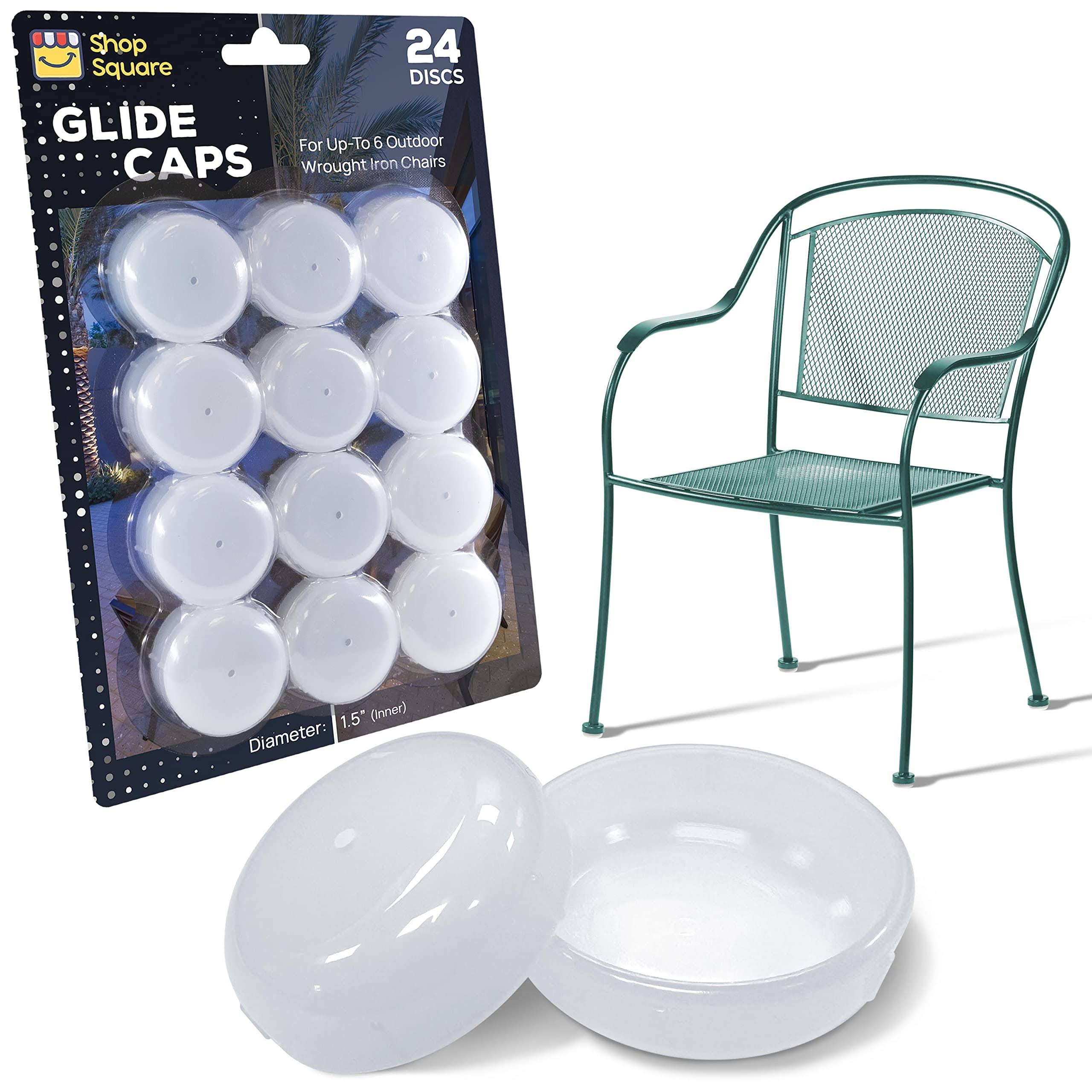 Shop Square Furniture Leg Gliders (24 Pack, White) - 1.5