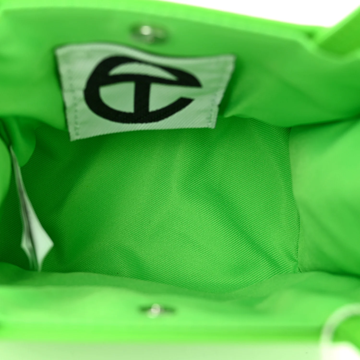 Vegan Leather Small Shopping Bag Highlighter Green