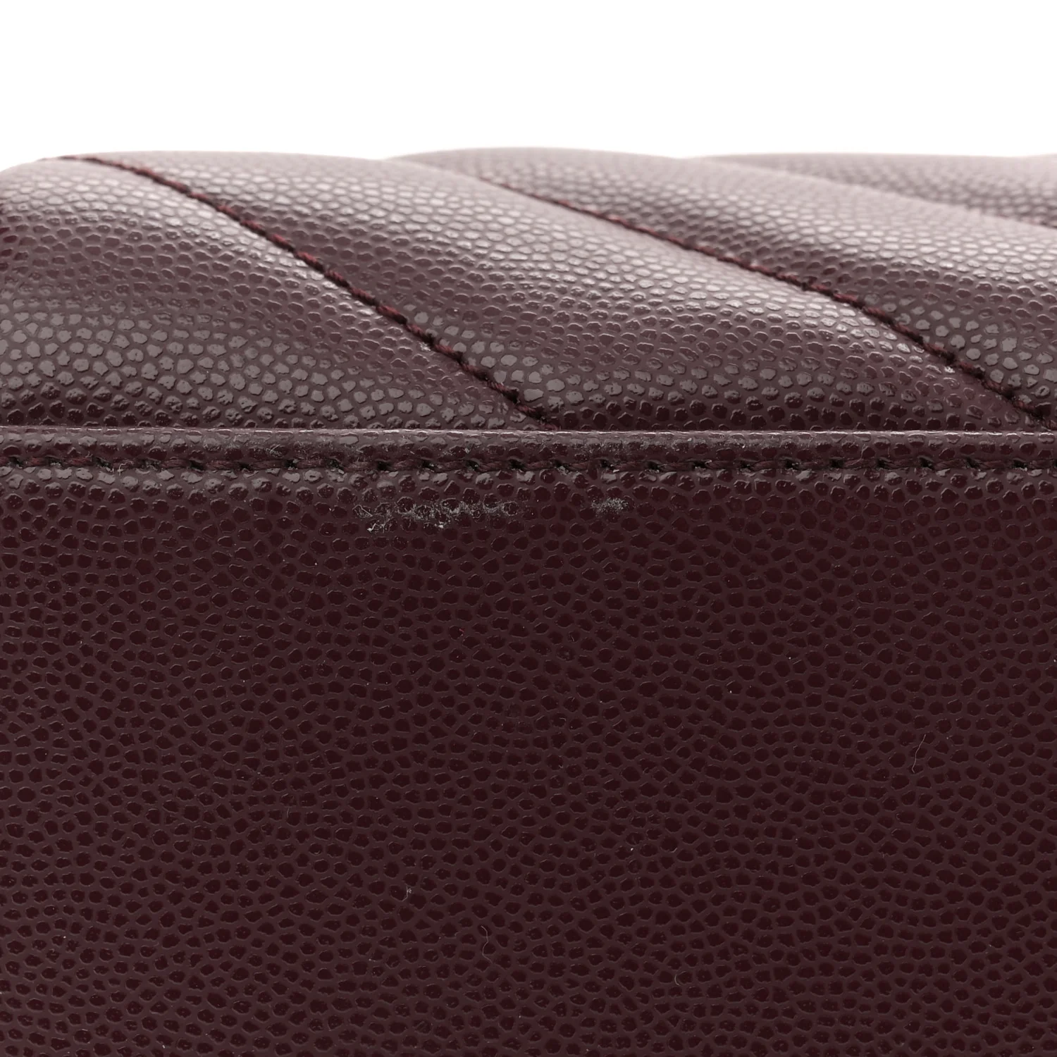 Grain de Poudre Matelasse Chevron Medium Tribeca Shopping Bag Rouge Legion