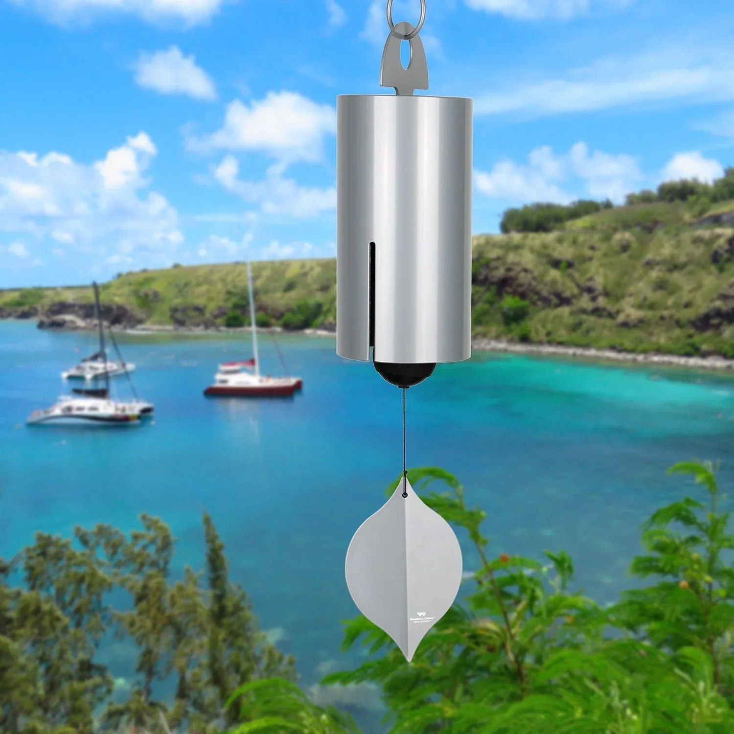 Woodstock Windchimes Heroic Windbell Harbor Gray, Wind Chimes For Outside, Wind Chimes For Garden, Patio, and Outdoor D��cor, 40L
