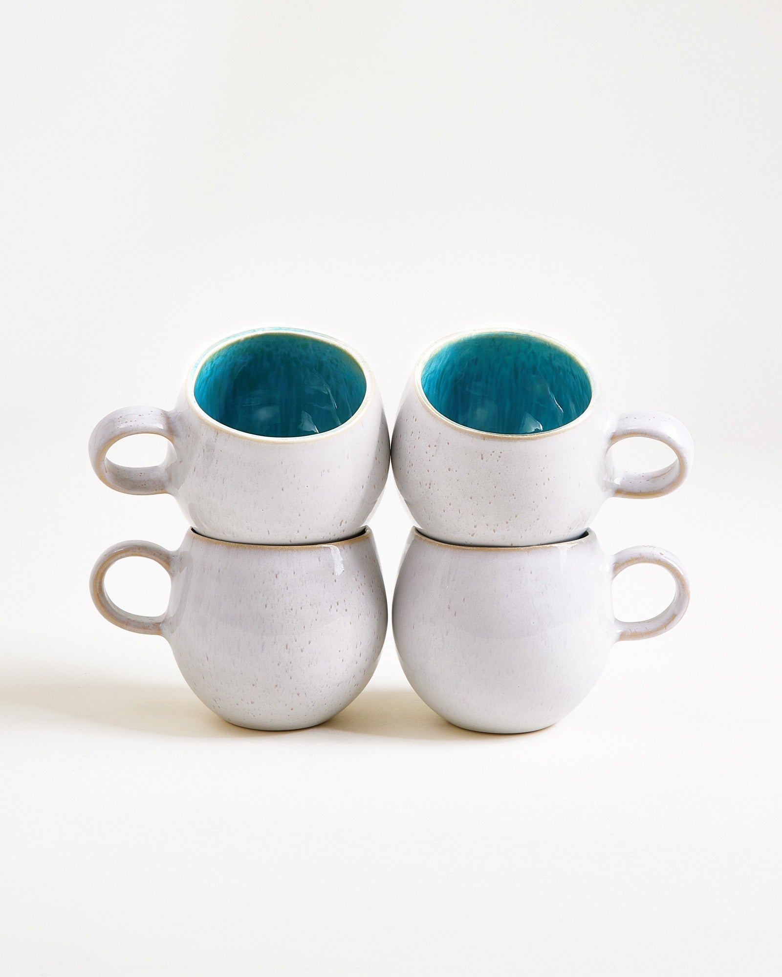 AREIA - SMALL MUG AQUA SET OF 4