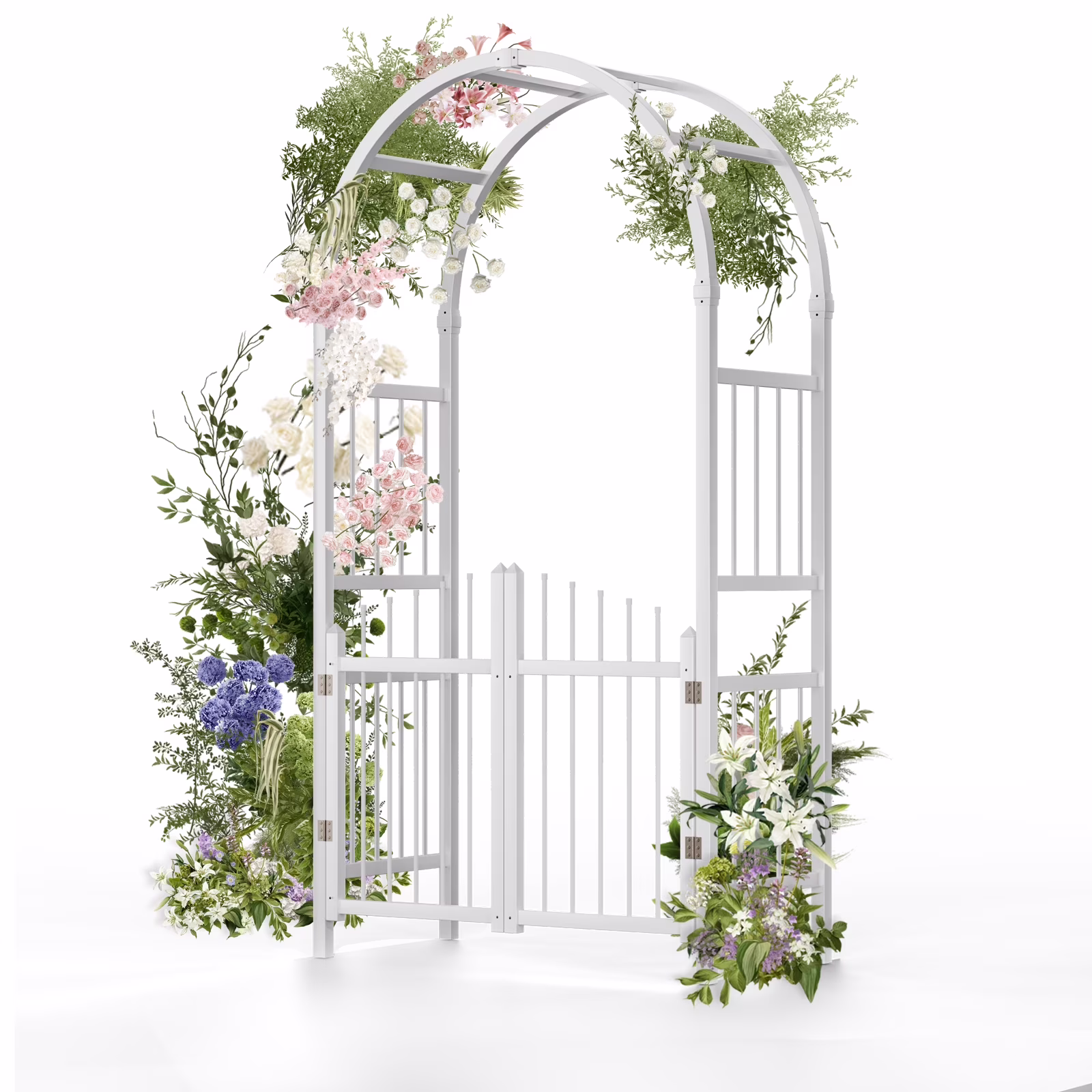 Ktaxon PVC Garden Arch 7ft Garden Arch Arbor W/ Door for Outdoor Wedding