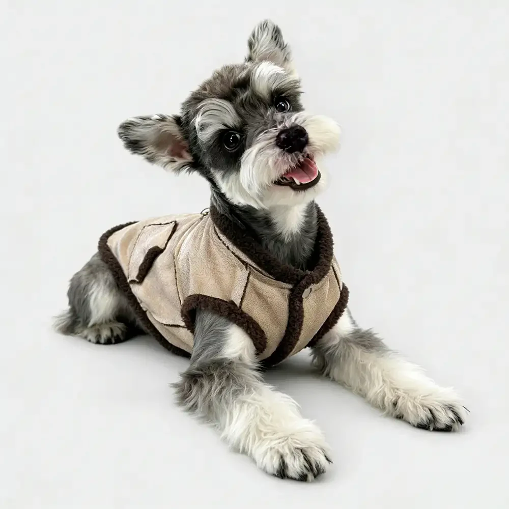 Retro Suede Dog Vest For Small Dogs