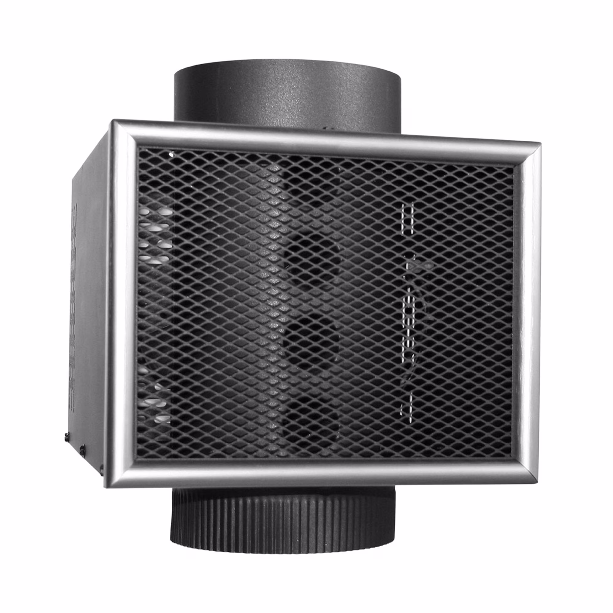 6 Inch Miracle Heat Reclaimer Wood or Coal Stove Furnace, Black