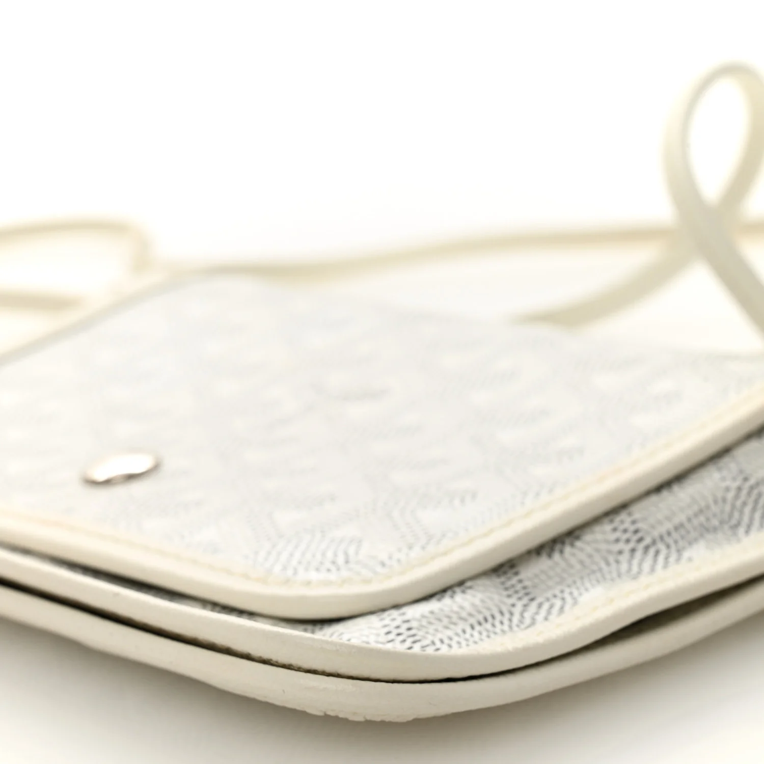 Goyardine Plumet Wallet Clutch White
