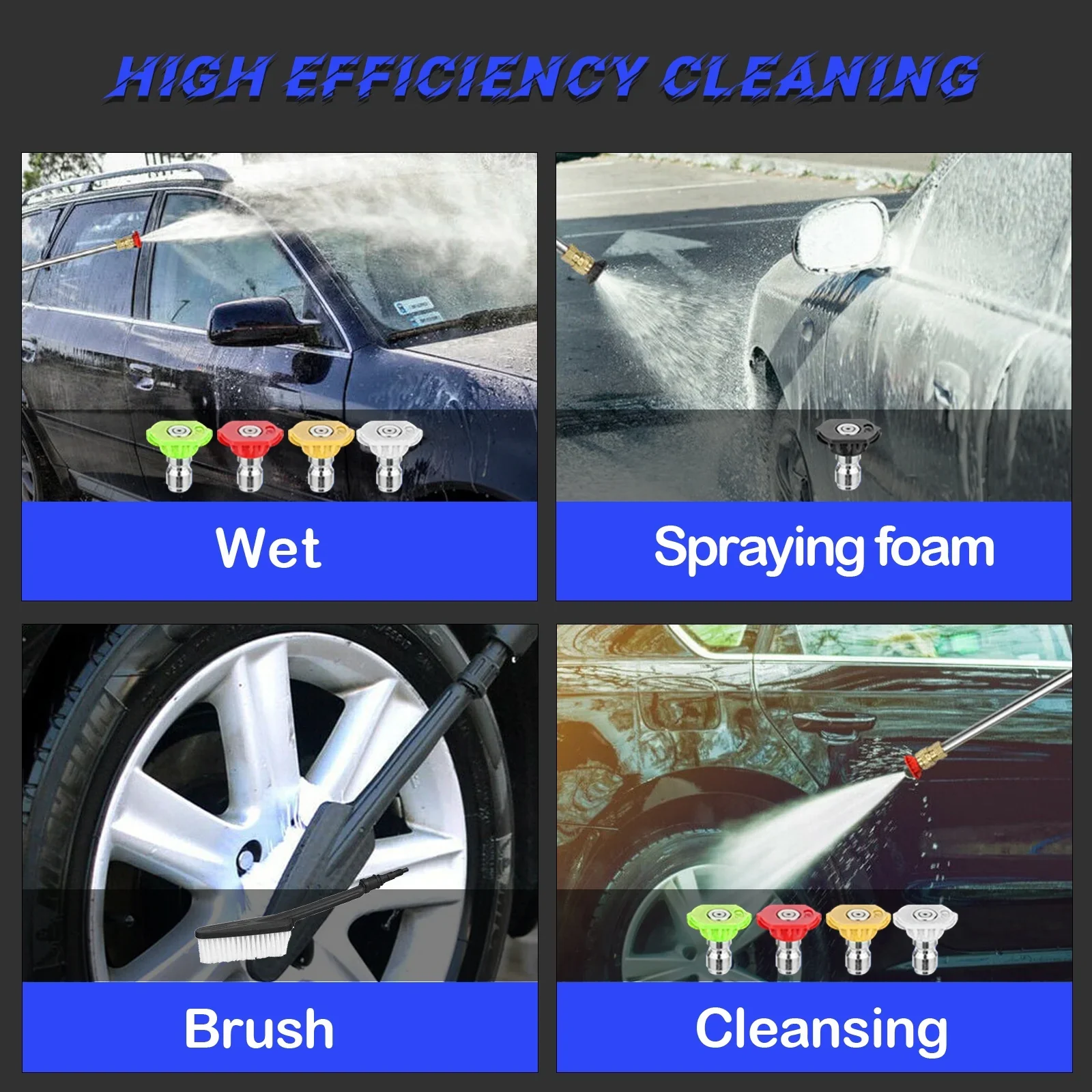 Fenbeli 4500PSI Electric Pressure Washer Adjustable Pressure Max 3.2 GPM  for Your Home and Garden