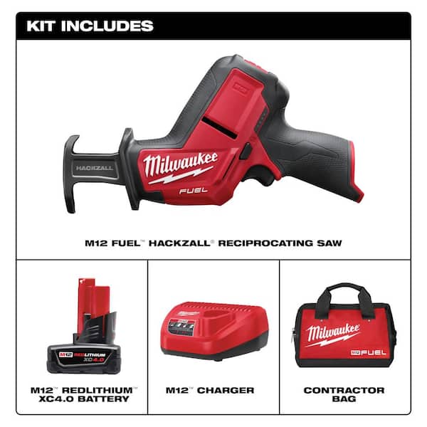 M12 FUEL 12V Lithium Ion Brushless Cordless HACKZALL Reciprocating Saw Kit W/M12 Rocket Stand Light Image 2