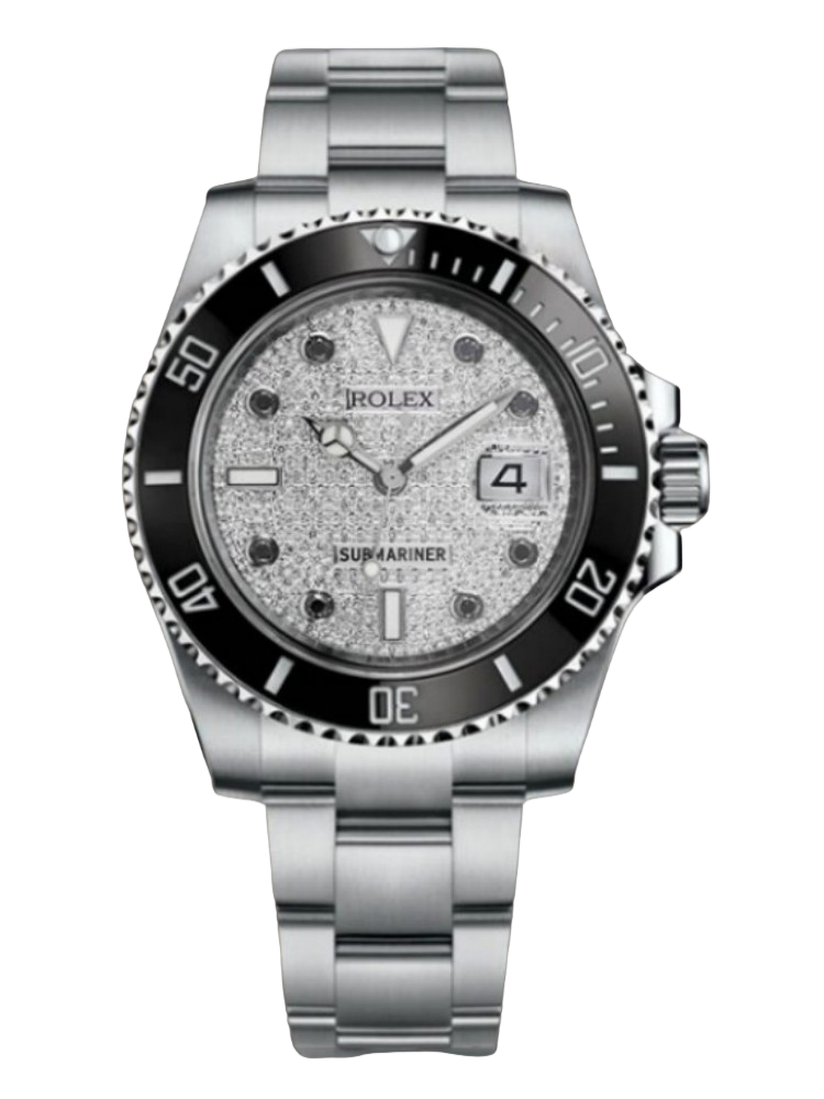 Rolex Submariner 116610 Diamond Paved Dial Stainless Steel 40mm Mens Replica Watch
