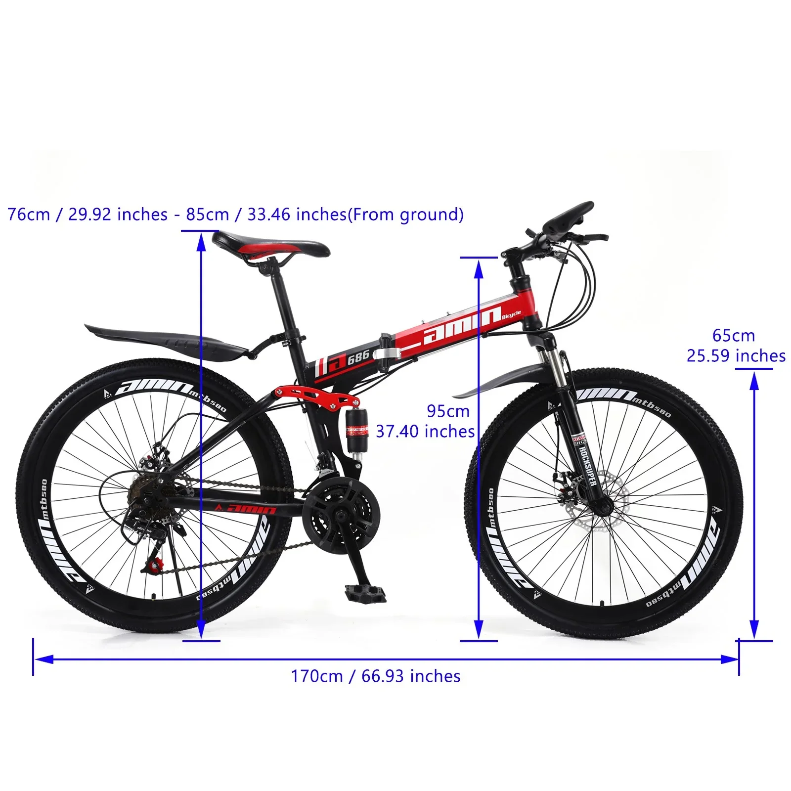Mad Hornets Amin Men Women 26-Inch Mountain Bikes