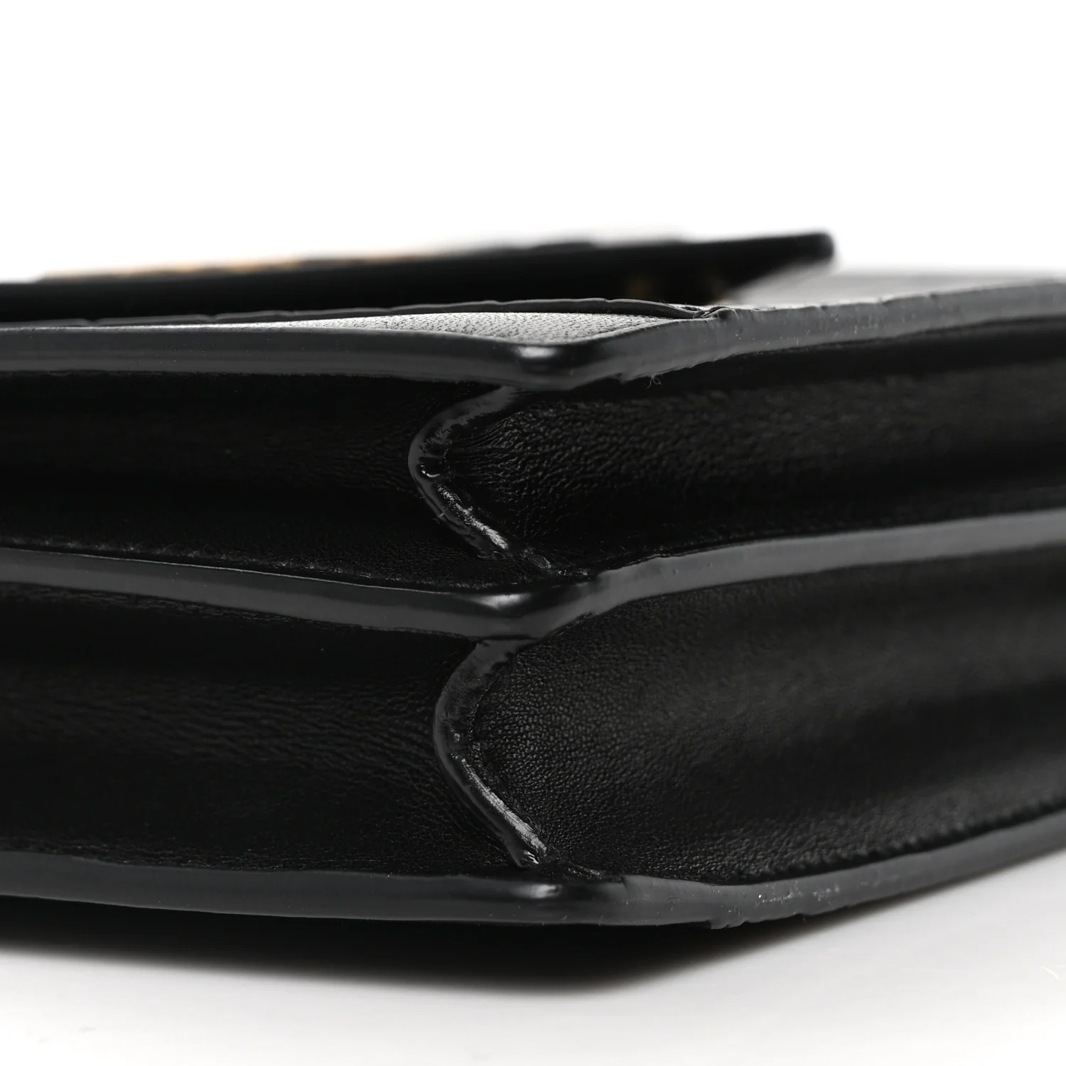 Calfskin Crocodile Embossed Gaby Satchel Black