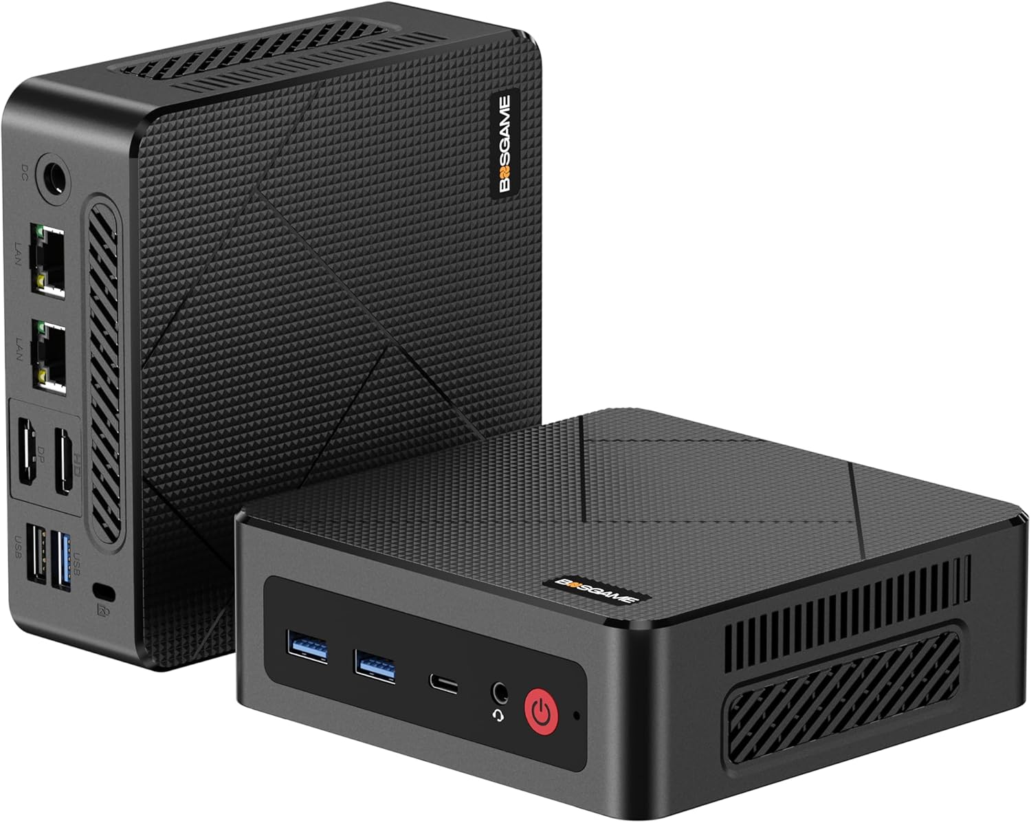 BOSGAME E4 Mini PC  Mini Computers with AMD Ryzen 5 3550H  16GB DDR4 512GB PCIe SSD  Dual RJ45  4K Triple Display  USB-C  USB 3.2  Wi-Fi 5/BT 5.0  Micro Desktop Computers for Office  Home & Streaming