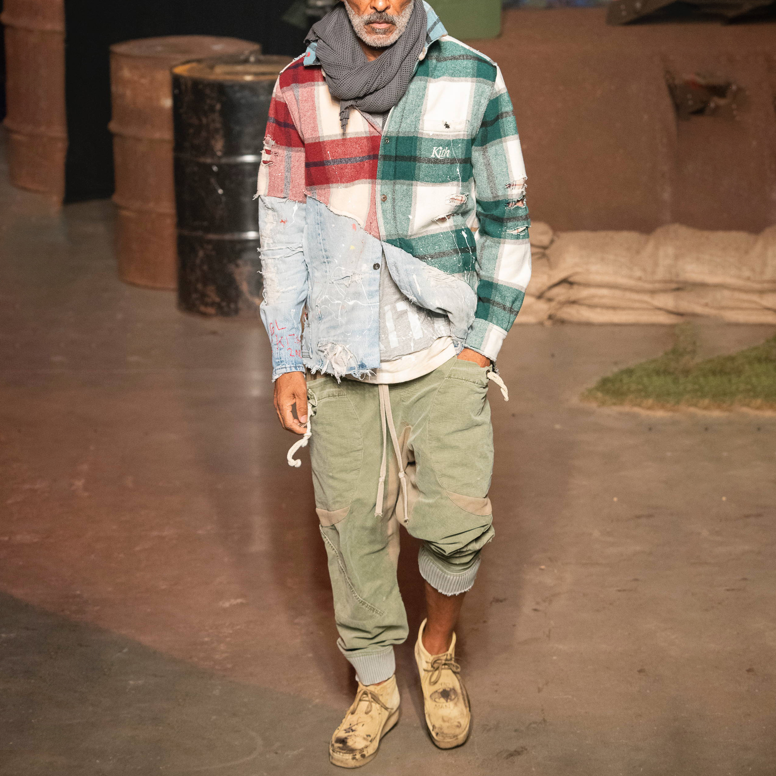 Pantalon décontracté pour homme avec coutures apparentes