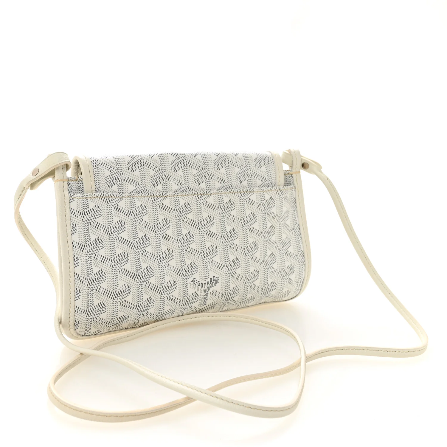 Goyardine Plumet Wallet Clutch White