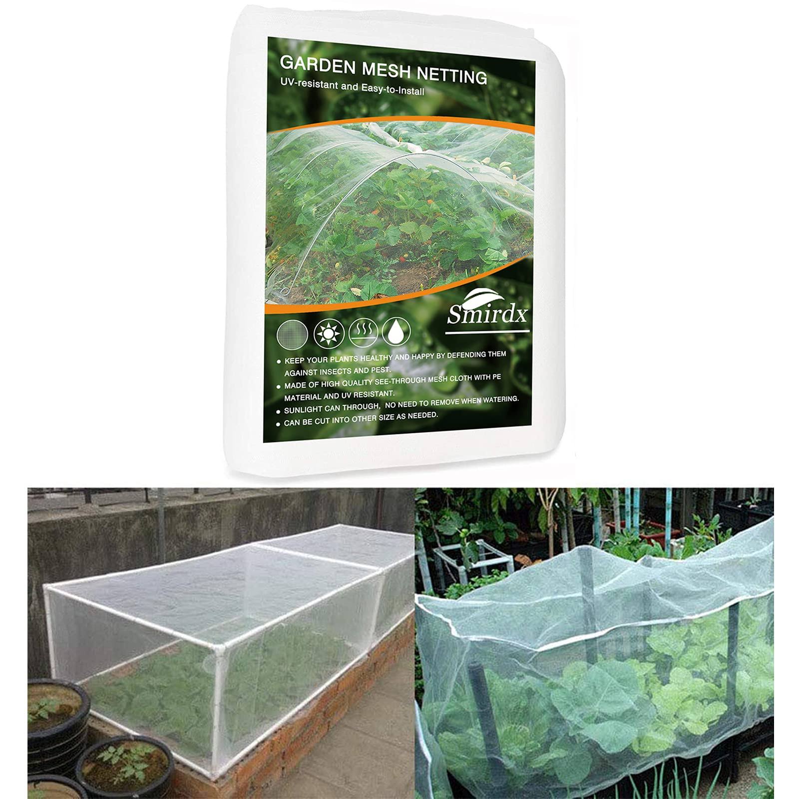 Smirdx Ultra Fine Garden Mesh Netting, 6.6 x 9.9ft Bird Screen Barrier Netting, Thicken Plant Covers Protect Plant Fruits Flower Vegetable Health Growing