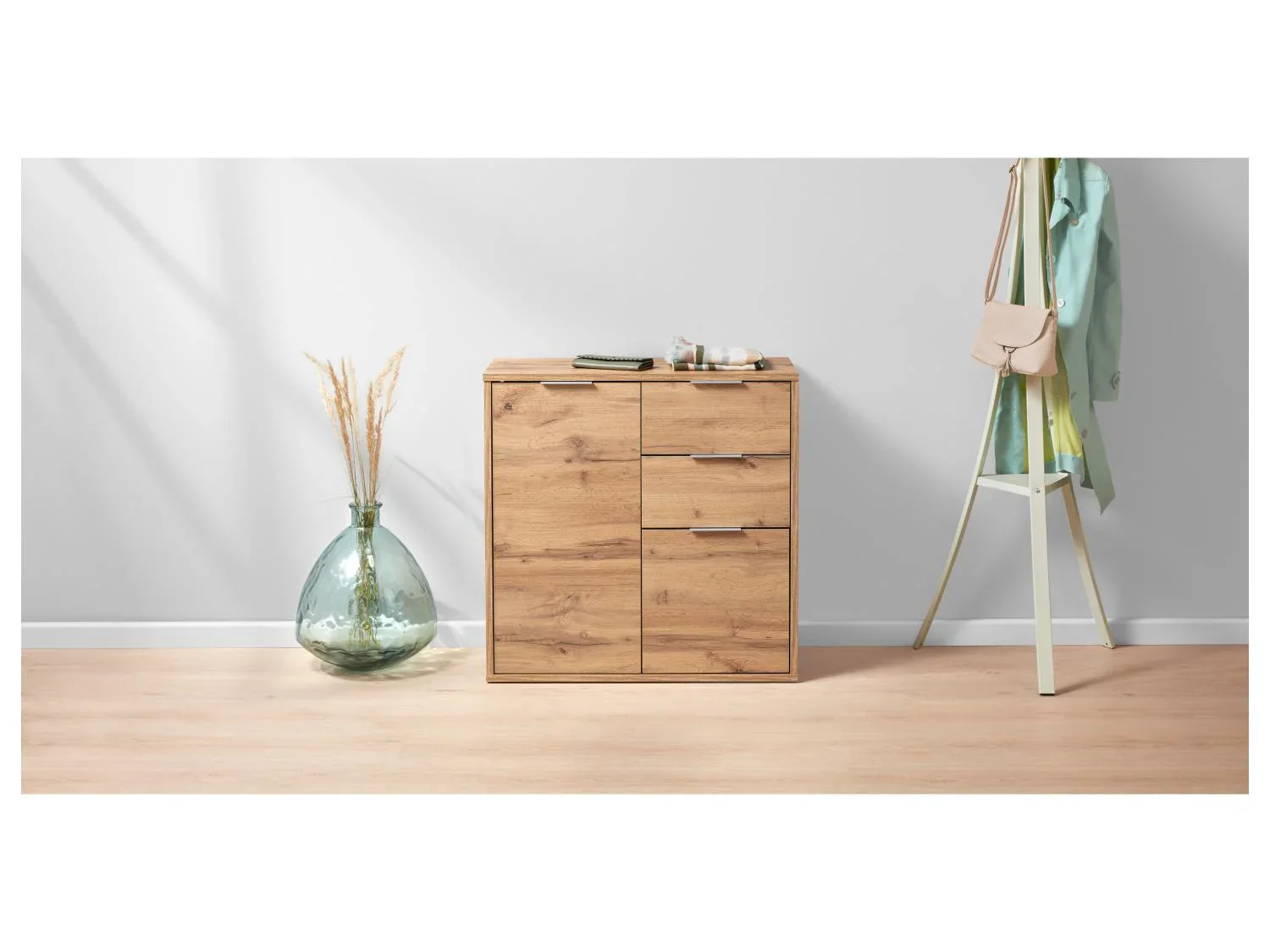 LIVARNO home Commode Verona, 80 x 80 x 35 cm, Imitation chne