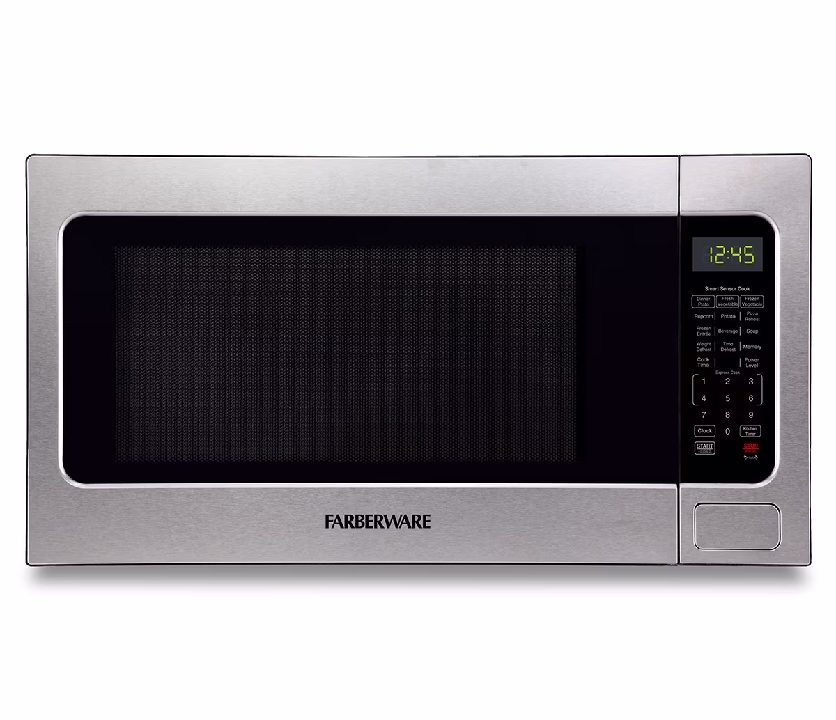 Countertop Microwave Ov 1100 Watts, 2.2 cu ft Smart Sensor With LED Lighting and Child Lock Perfect for Apartments and Dorms Easy Clean Black Interior, Stainless Steel(2.2 Cu.ft Stainless)