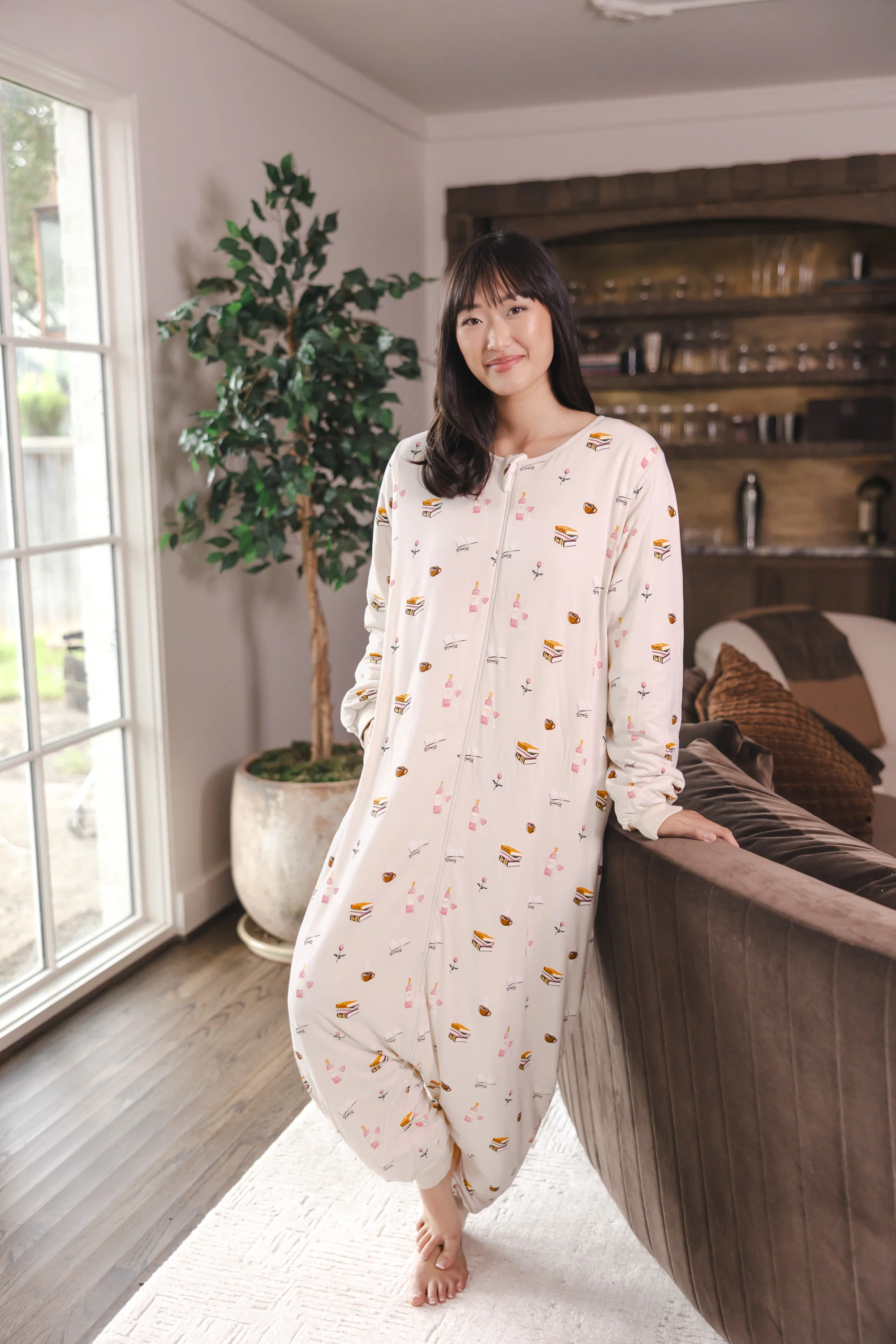 Long Sleeve Adult Sleep Bag Walker in Book Club