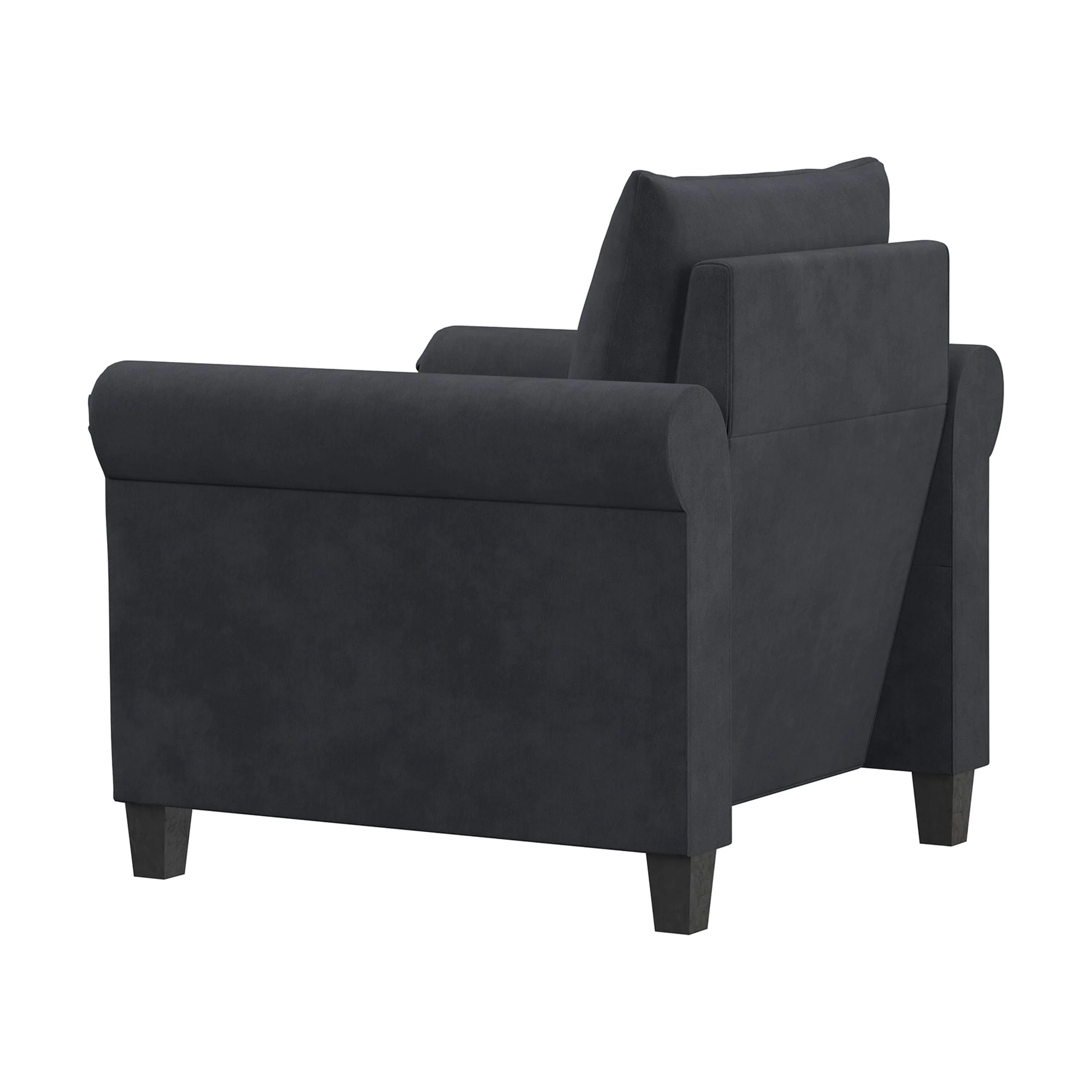 Lifestyle Solutions Fallon Armchair with Nail Head Trim, Gray Fabric