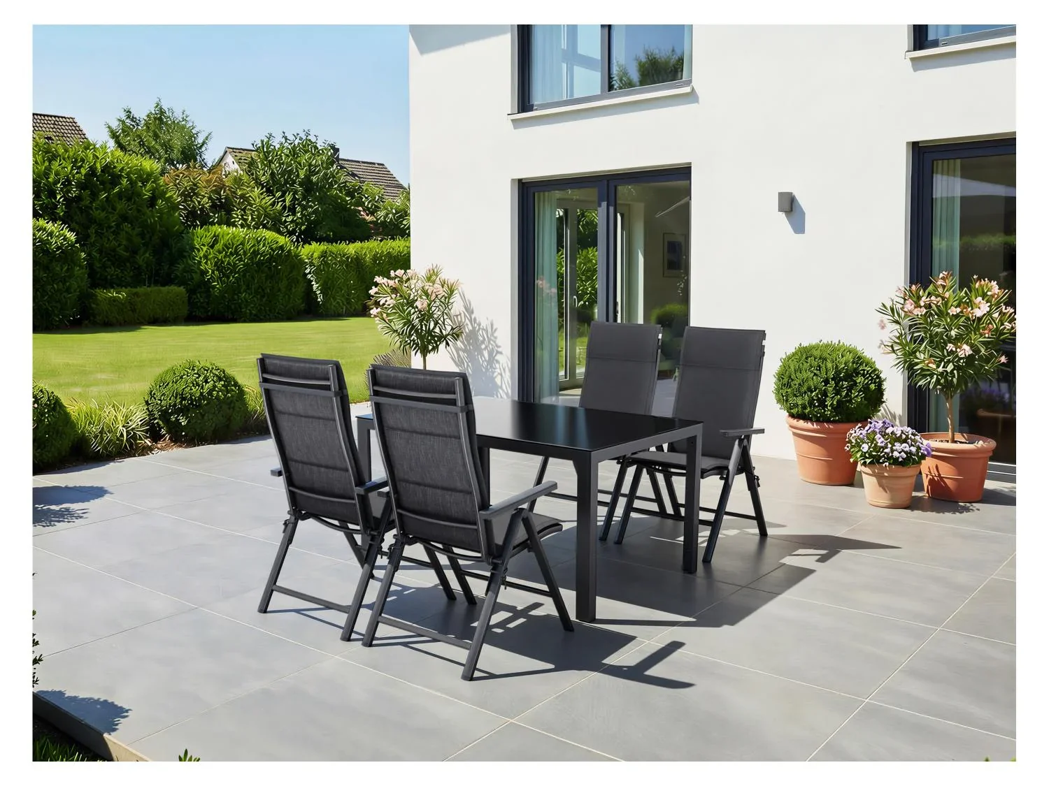 LIVARNO home Table de jardin + Lot de 4 fauteuils Toronto