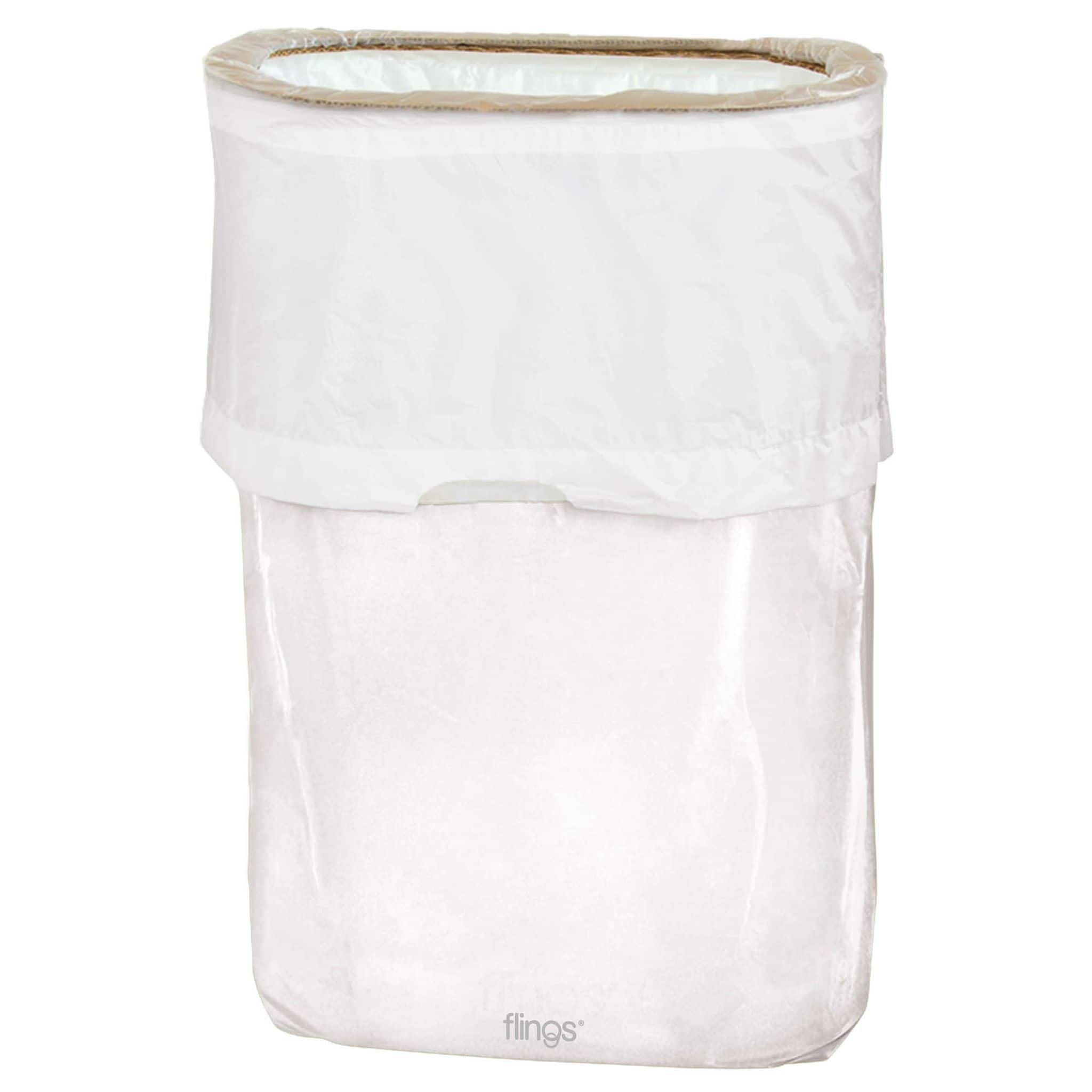 Amscan Flings Patented Recycle Pop-Up Trash Bin, White