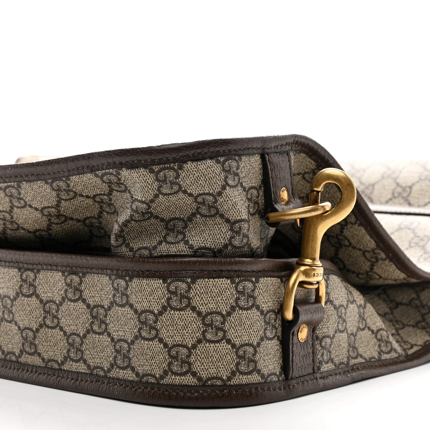 GG Supreme Monogram Textured Dollar Calfskin Web Ophidia Savoy Garment Bag Beige Ebony New Acero