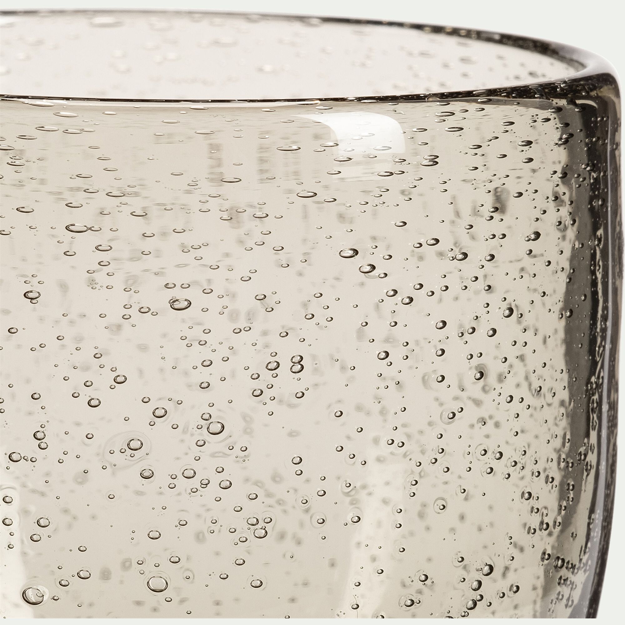BULLA - Gobelet en verre bullé 35cl - gris