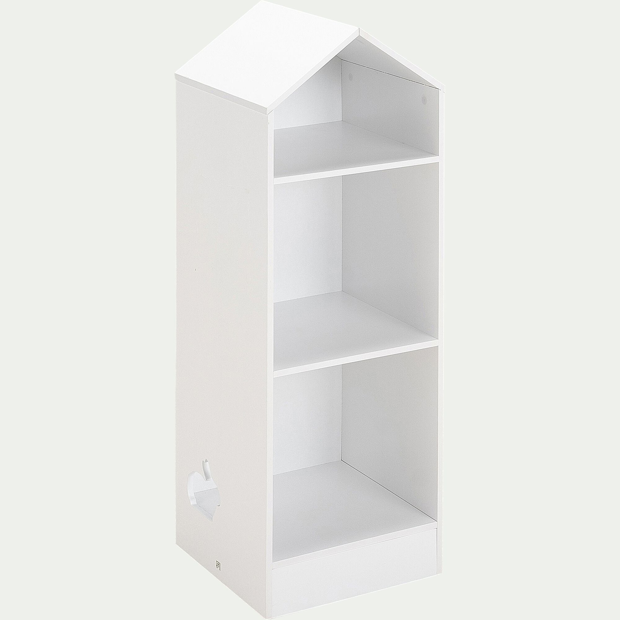 DICO - Bibliothèque 2 étagères forme maison pour chambre enfant - blanc