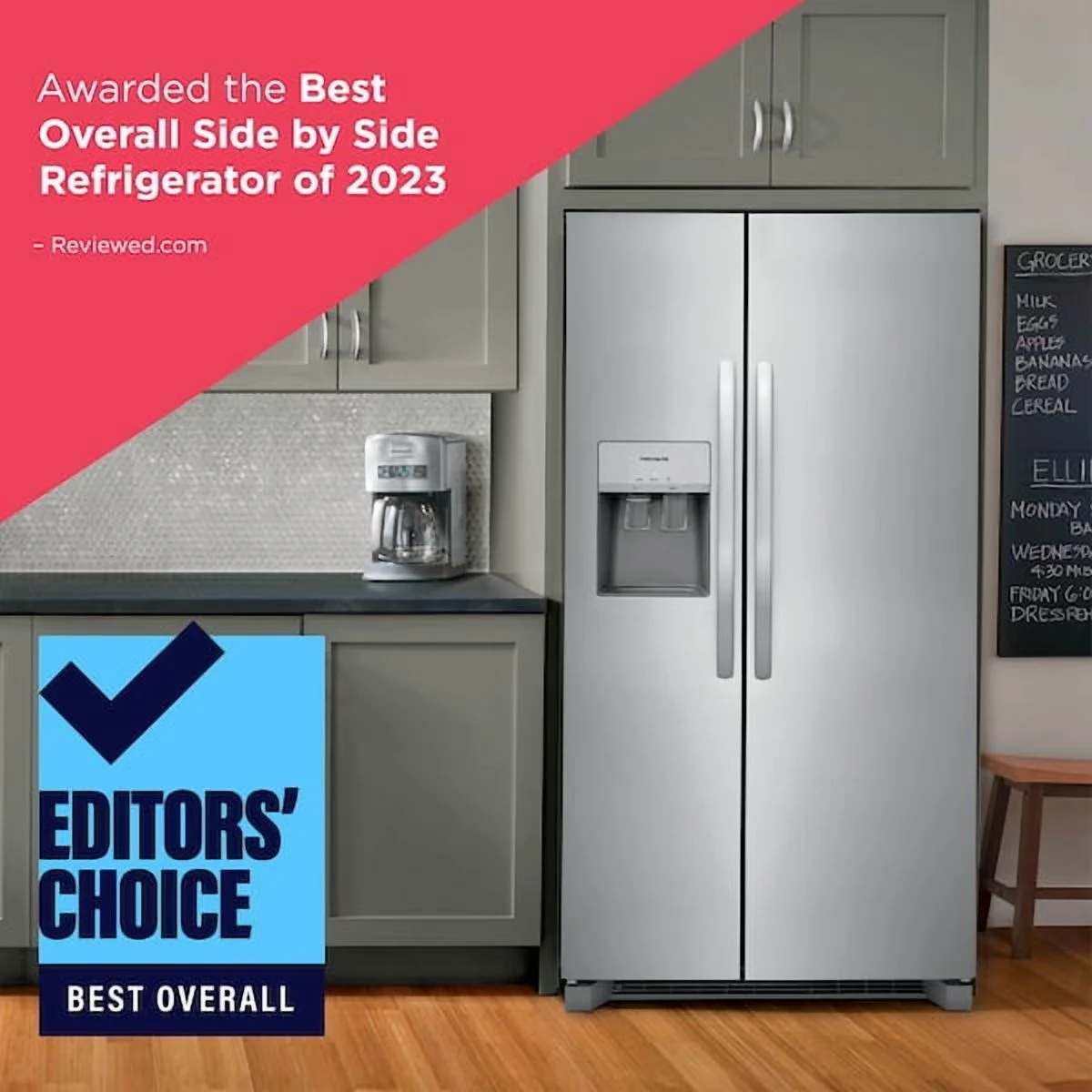 FRSS2623AS 26 Cu. Ft. 36" Standard Depth Side-by-Side Refrigerator, Energy Star Certified, Stainless Steel(Stainless Steel) - Image 7