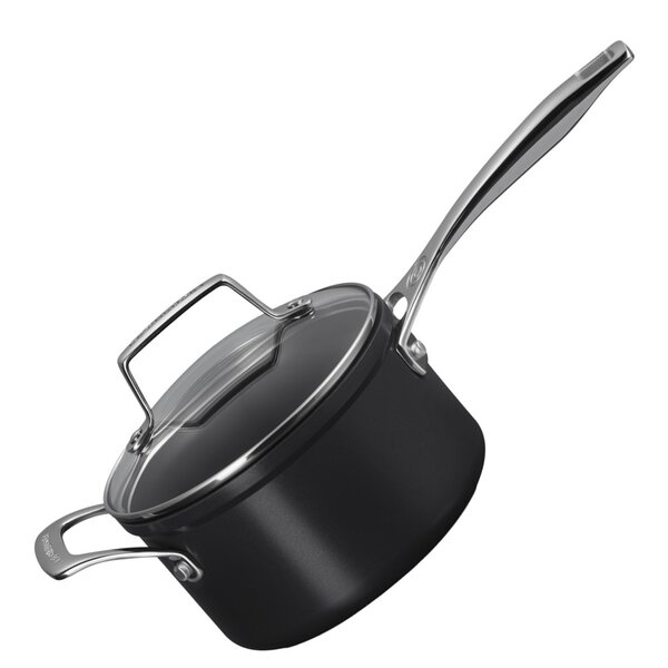 ENSC kasserolle med glasslokk 1,9L 16 cm black