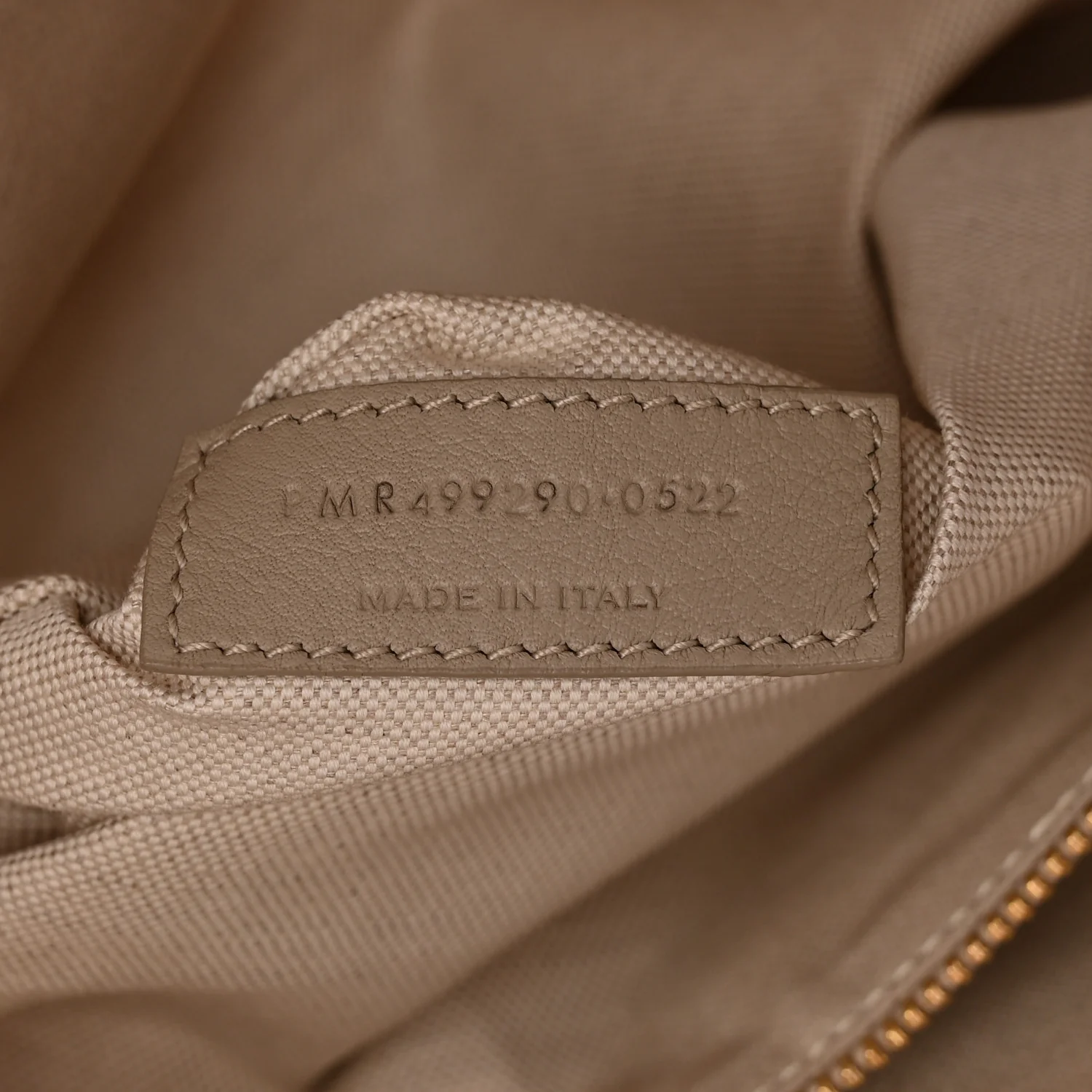 Linen Calfskin Rive Gauche Tote Beige Sea Salt