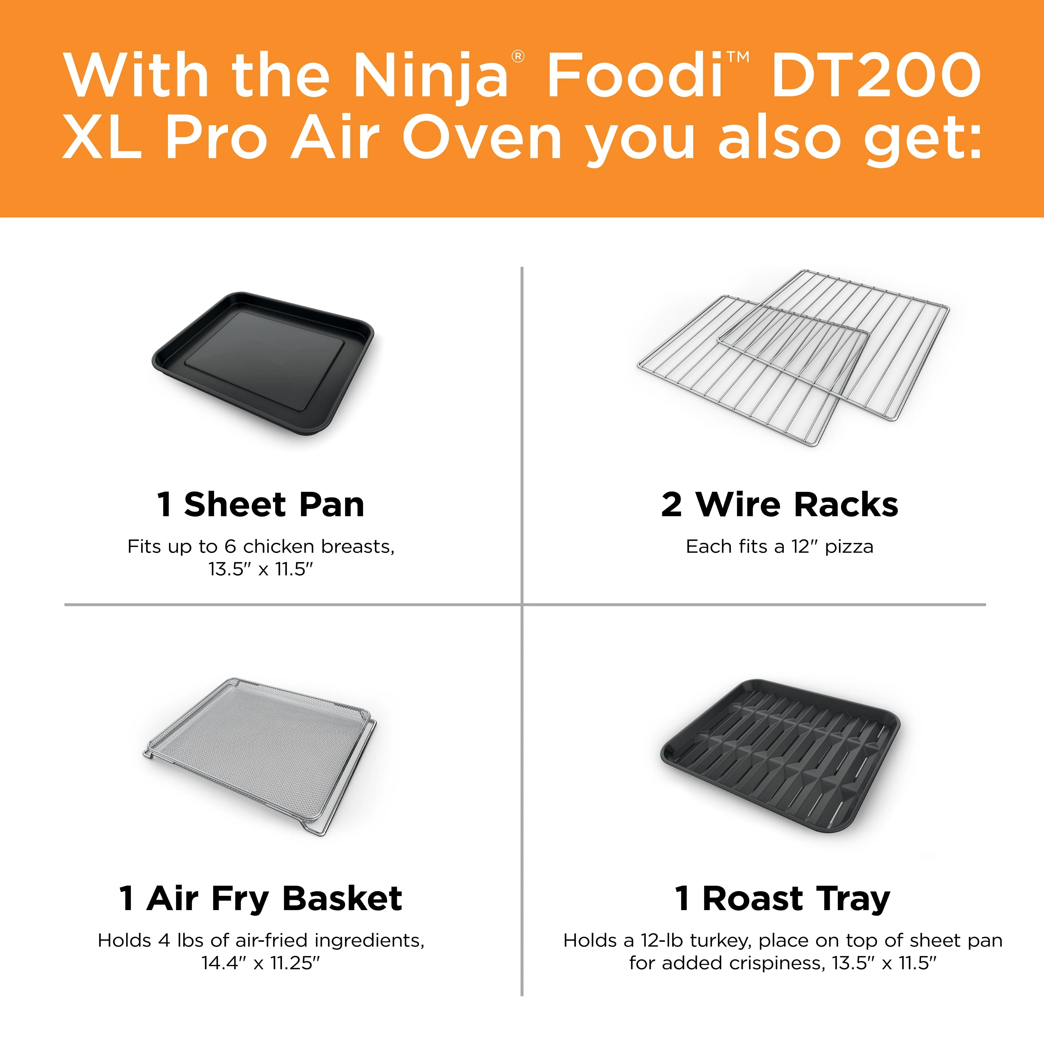 ® Foodi™ 8-in-1 XL Pro Air Fry Oven, Large Countertop Convection Oven, DT200 - Image 9