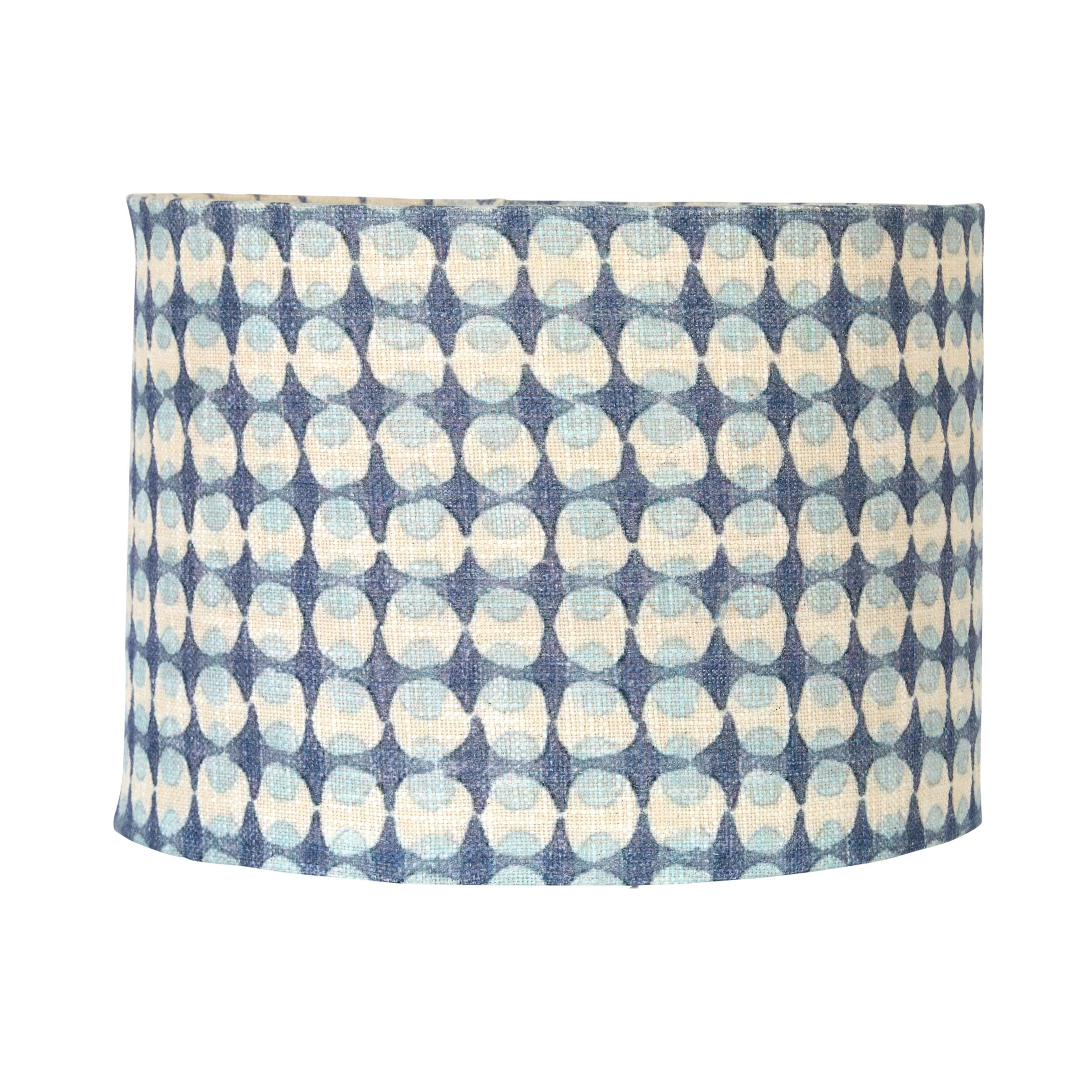 Drum Shade Blue 35x25cm
