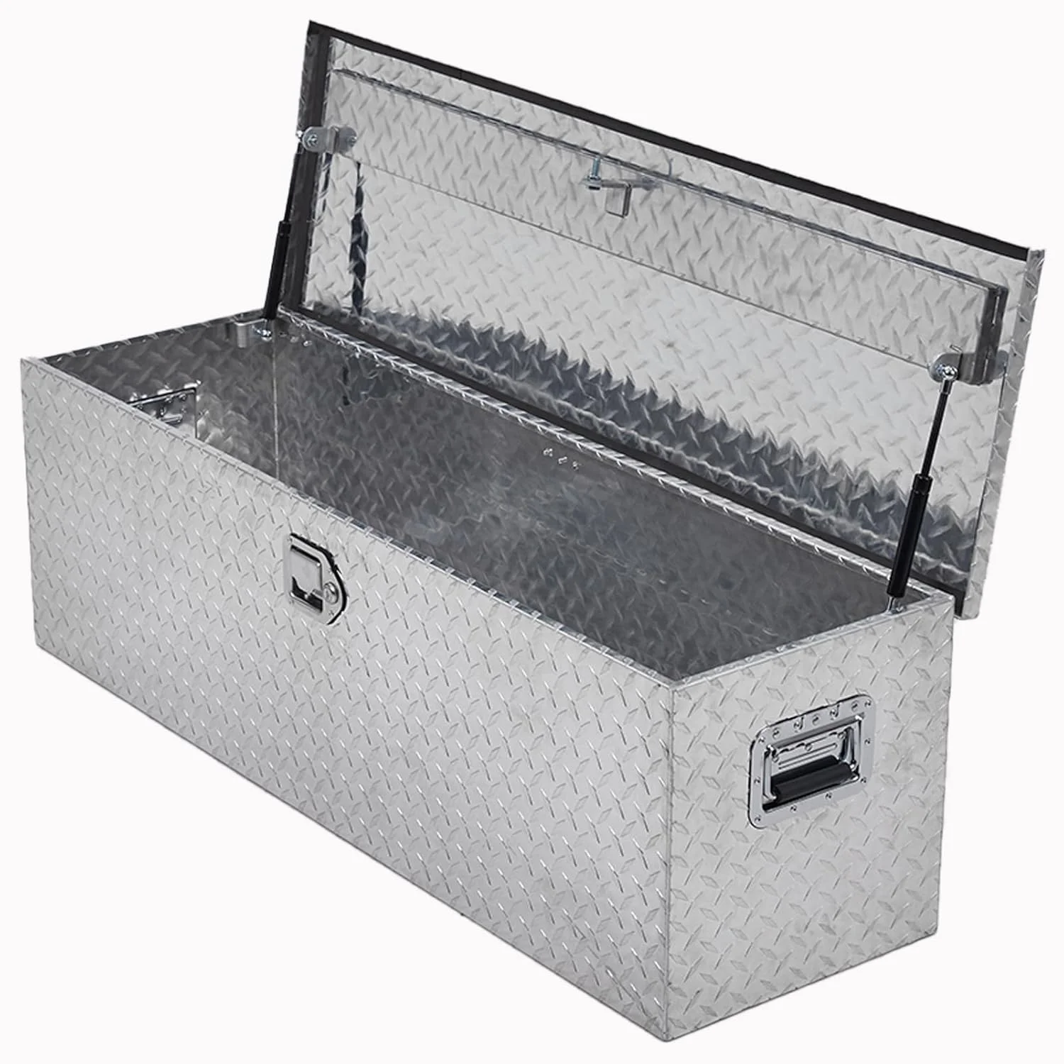 48" Aluminum Truck Tool Box for Pickup Truck Bed RV Toolbox, Heavy Duty Tool Storage Box, Waterproof Storage Organizer Chest with Handle and Lock, 48"x15"x15"(Silver) - Image 7
