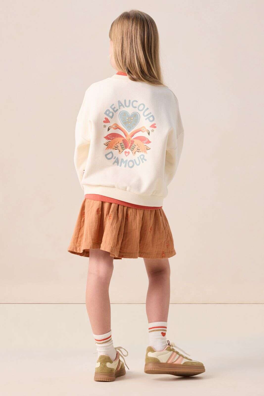 Witte sweater met artwork